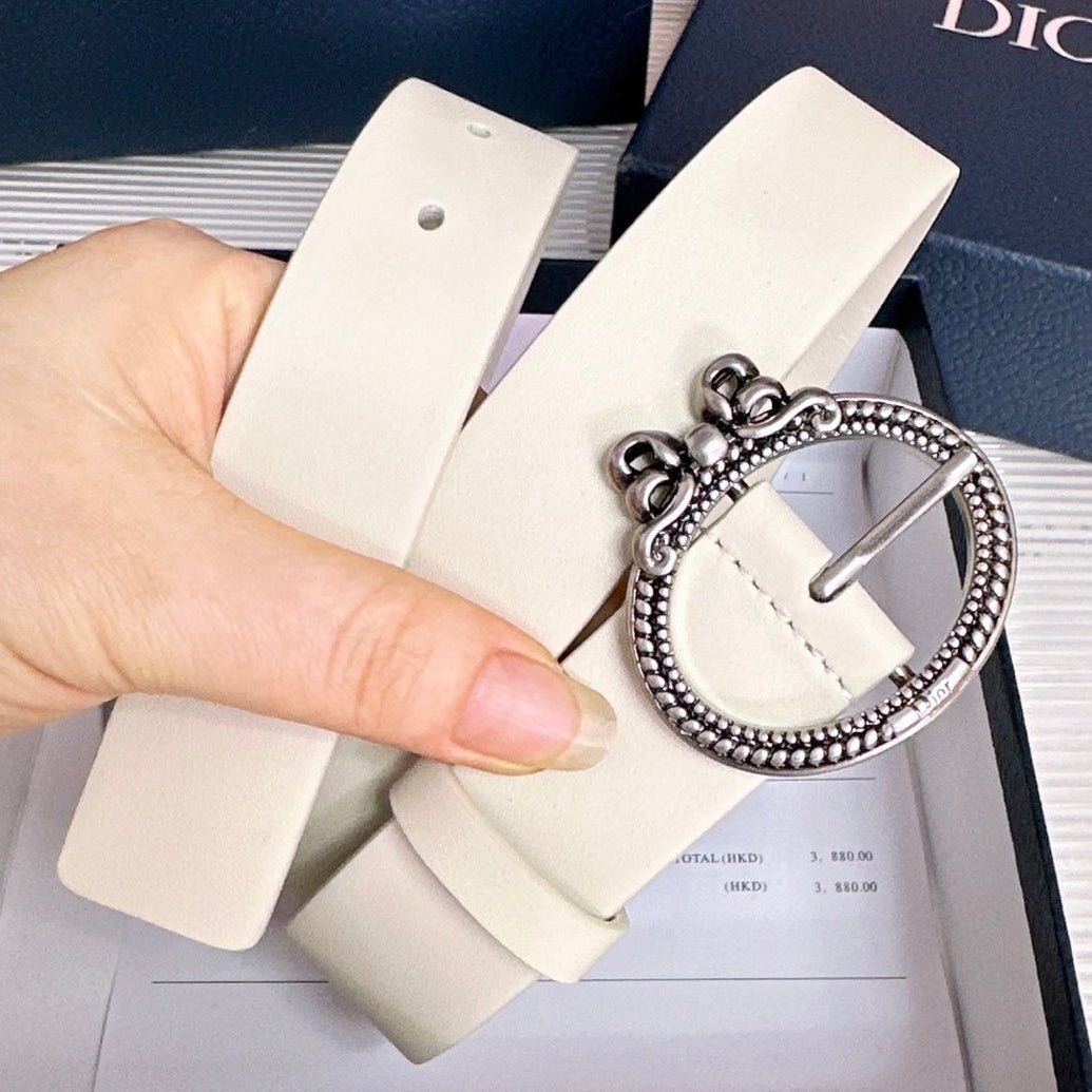 Dior 2026 Médaillon Belt 30mm Cowhide