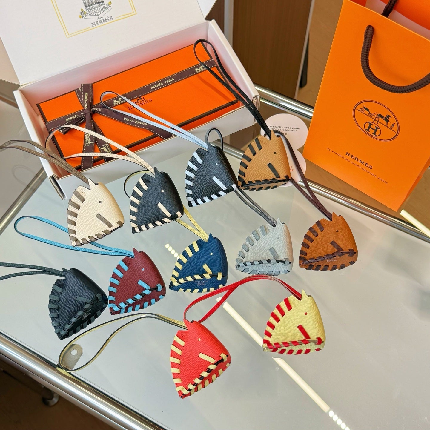 Hermes Cheval Tresse Charm Leather