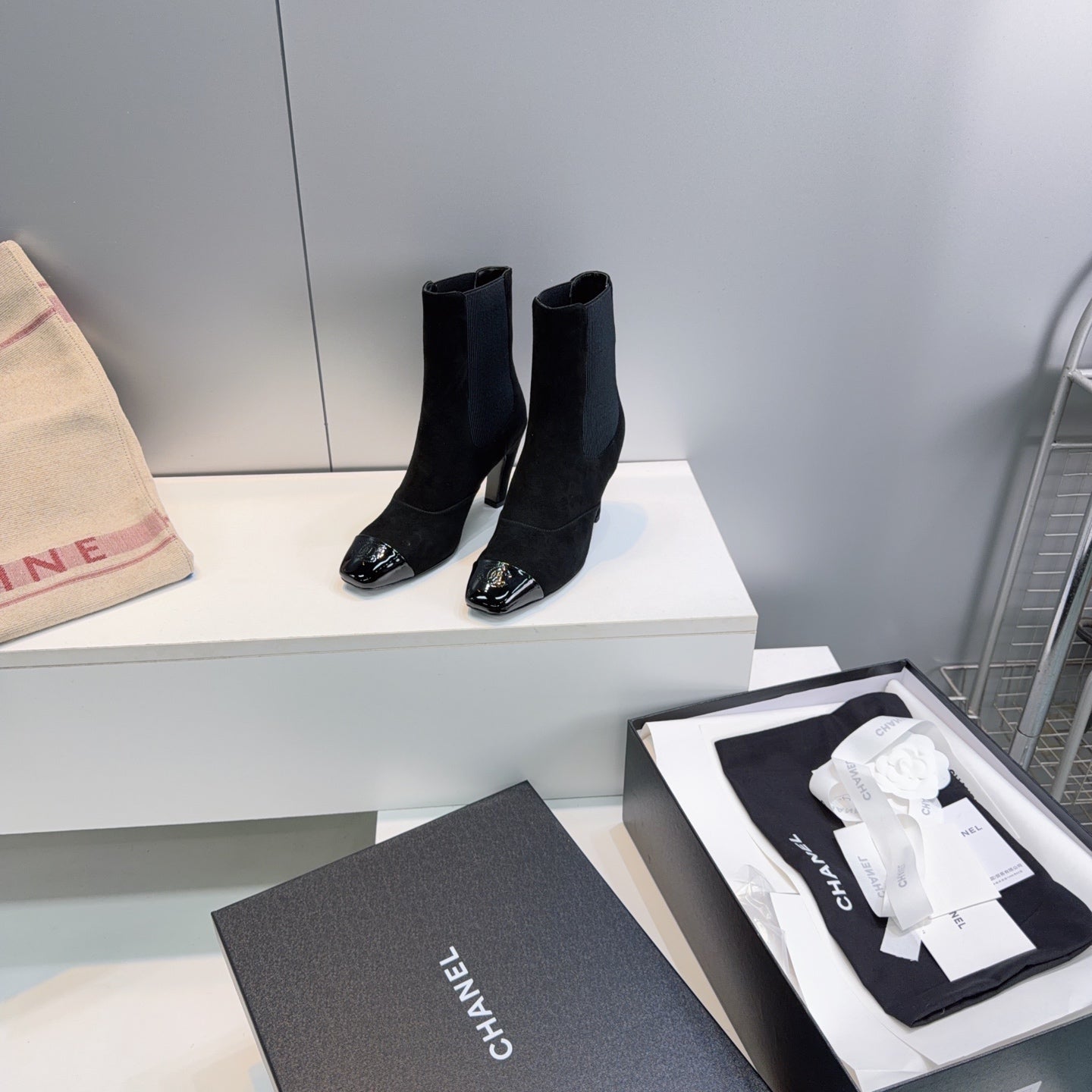 Chanel 2026 Chelsea Ankle Boots 65mm Suede Sheepskin 942747