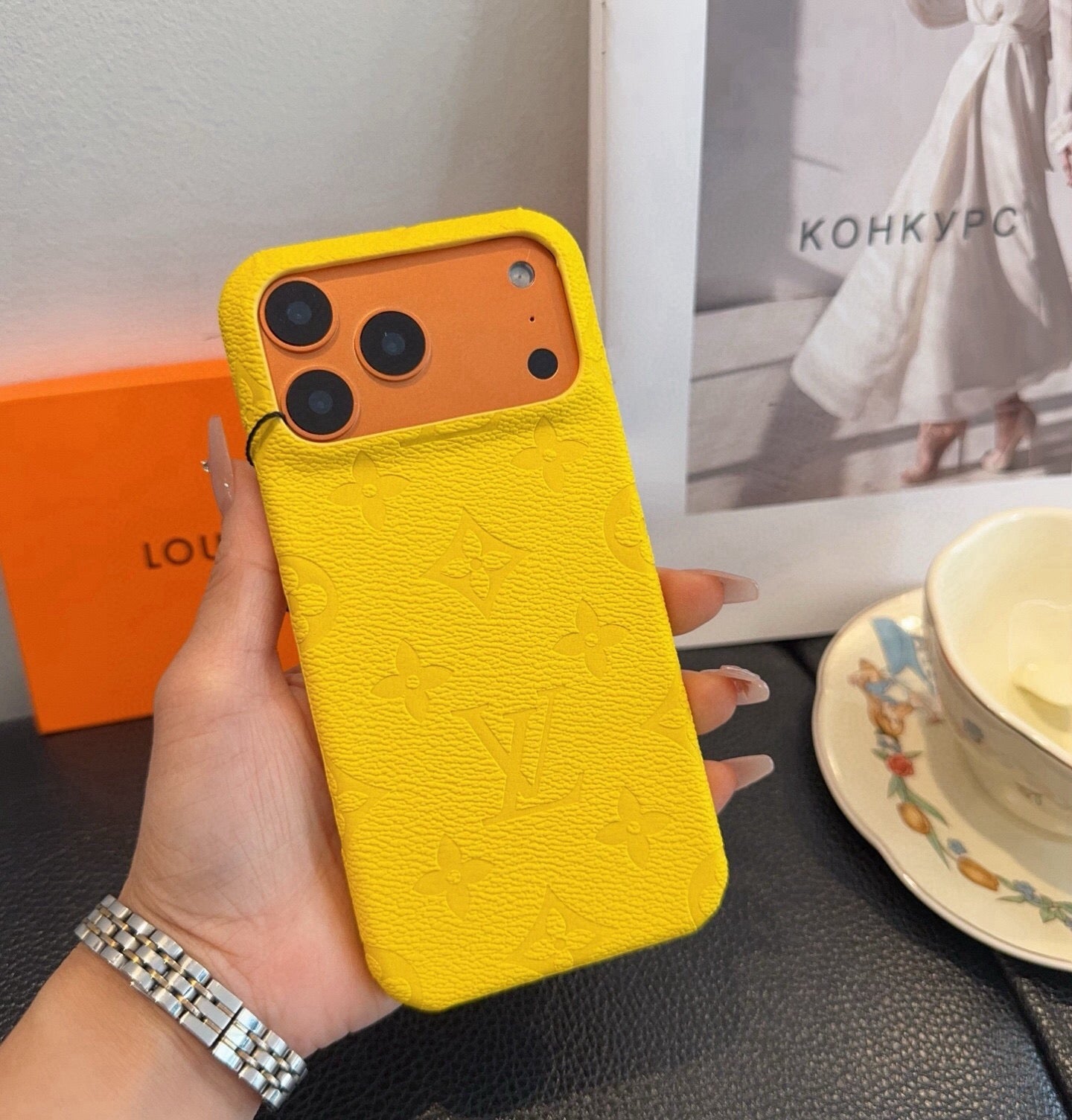 Louis Vuitton Phone Case with Logo Charm 393897