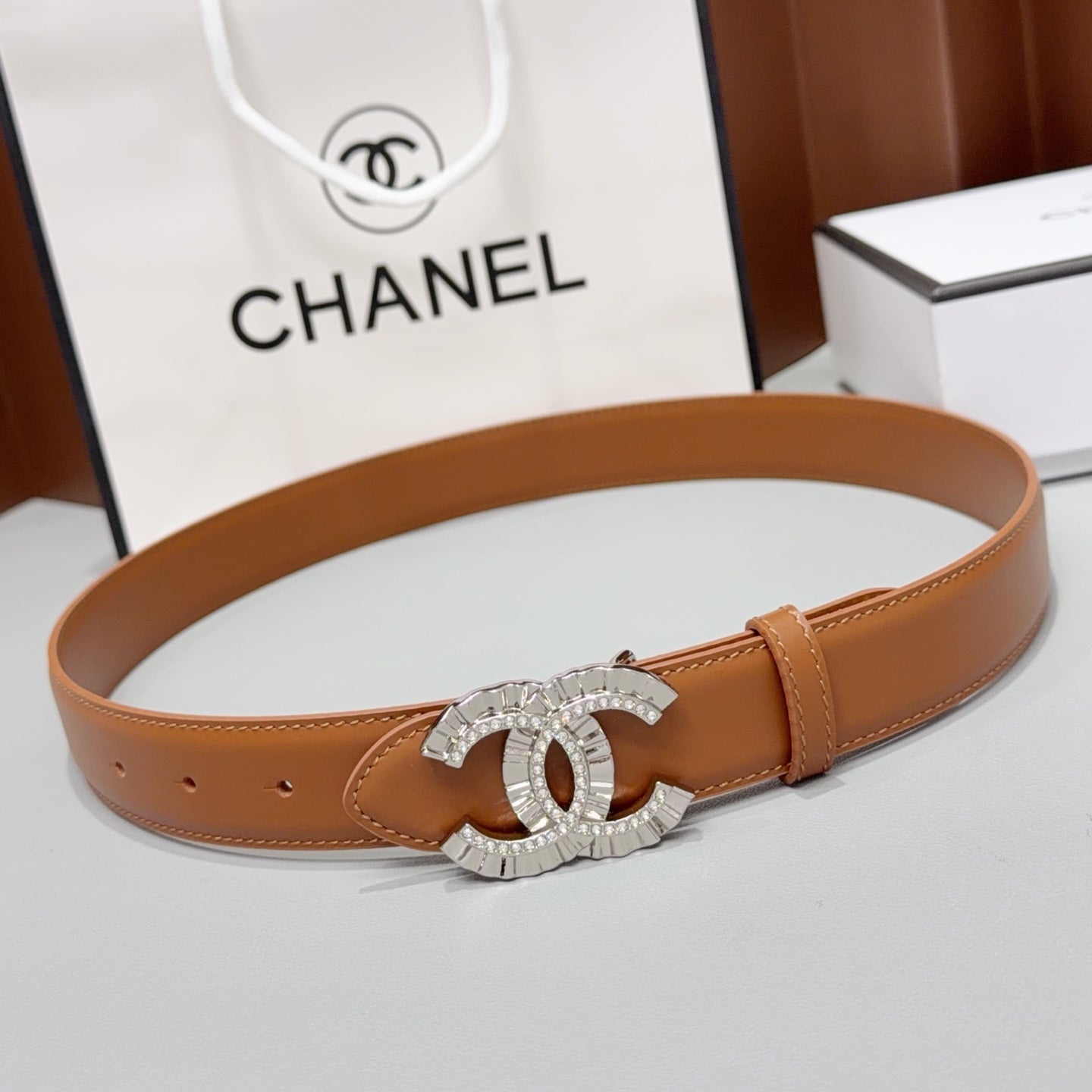 Chanel 2026 Double C Buckle Belt 30m Cowhide