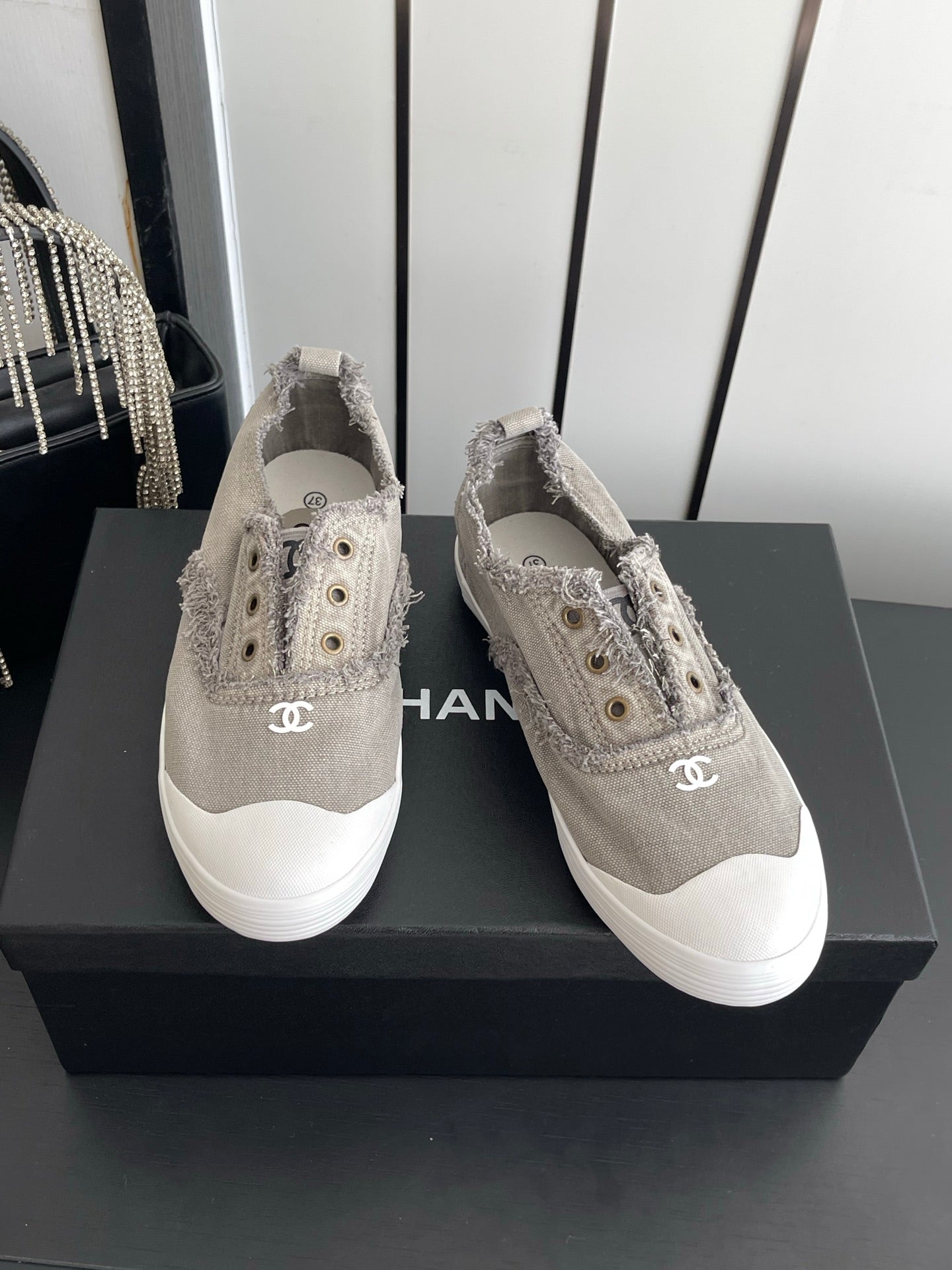 Chanel 2026 Slip-on Sneakers Canvas 945159