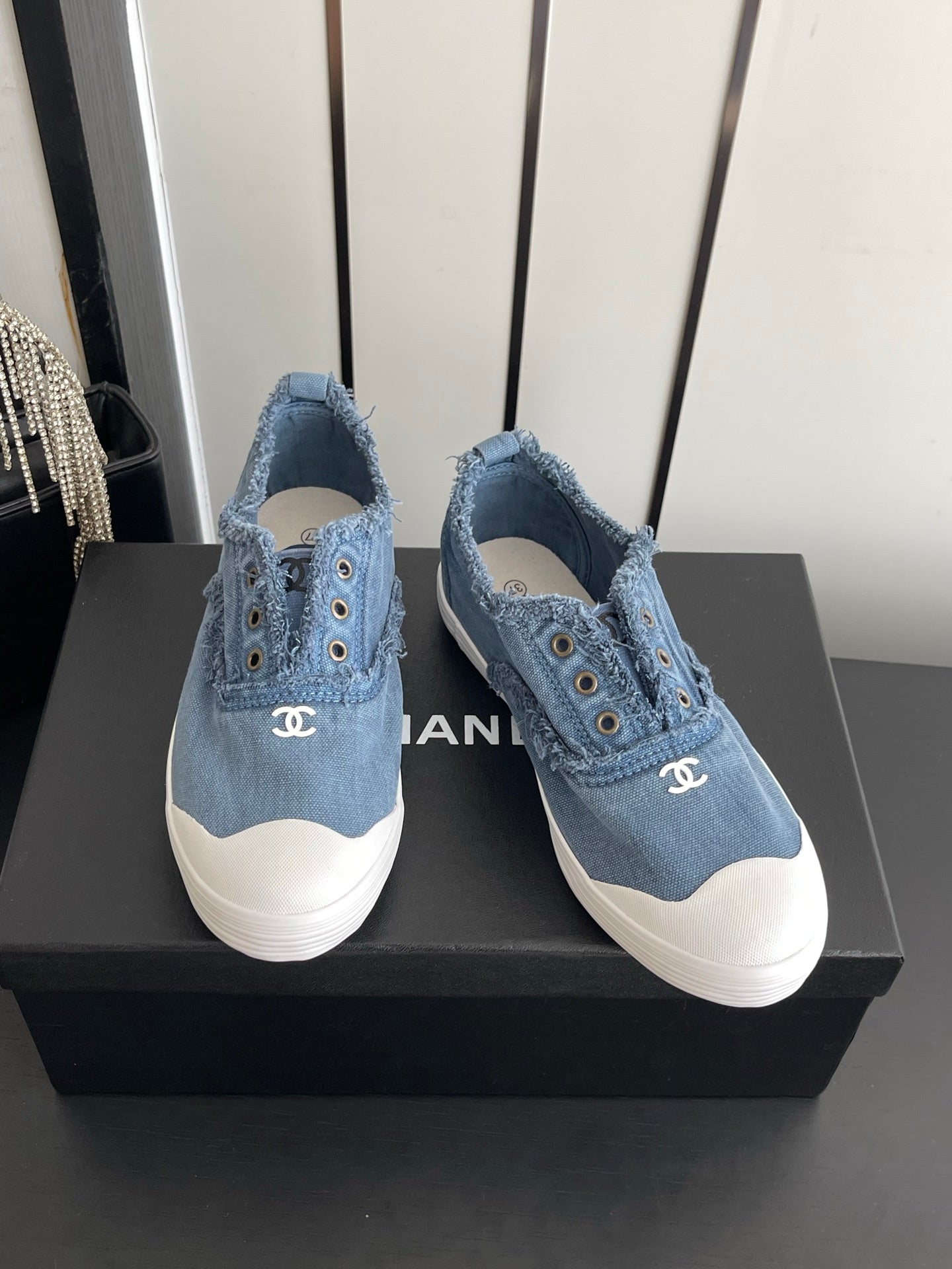 Chanel 2026 Slip-on Sneakers Canvas 945159