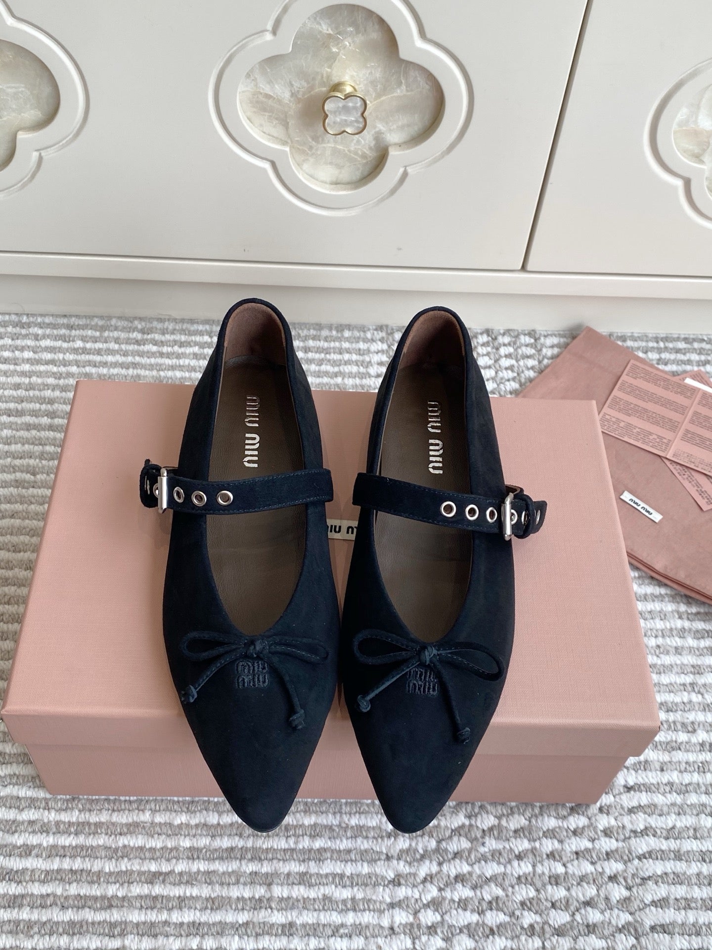 Miu Miu 2026 Ballet Flats Suede 955685