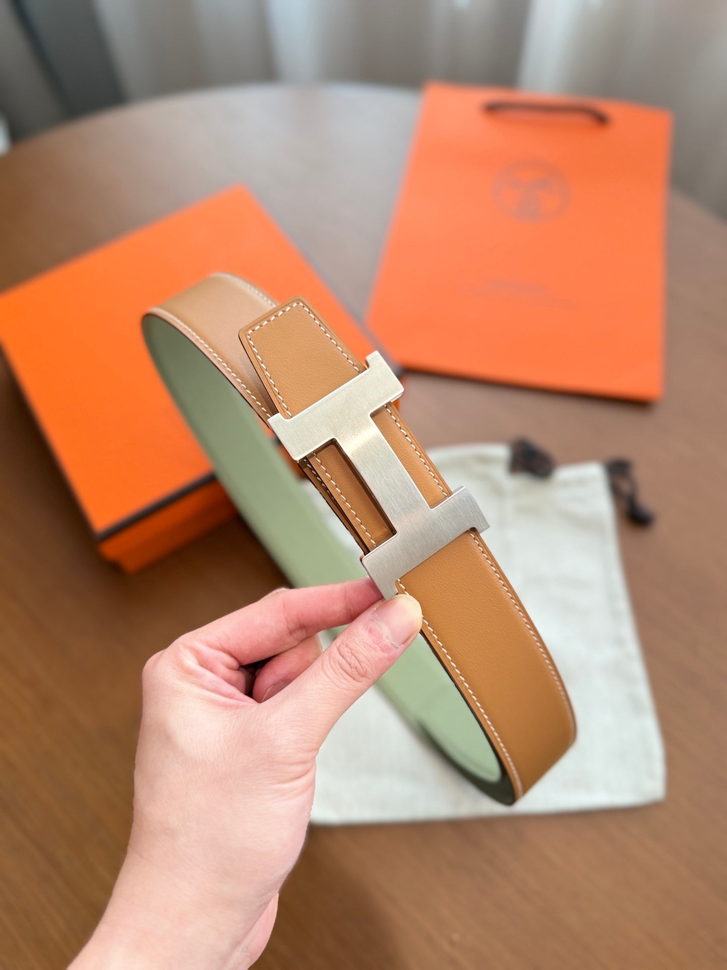Hermes 2026 Iconic H Buckle Belt 32mm Leather 215684
