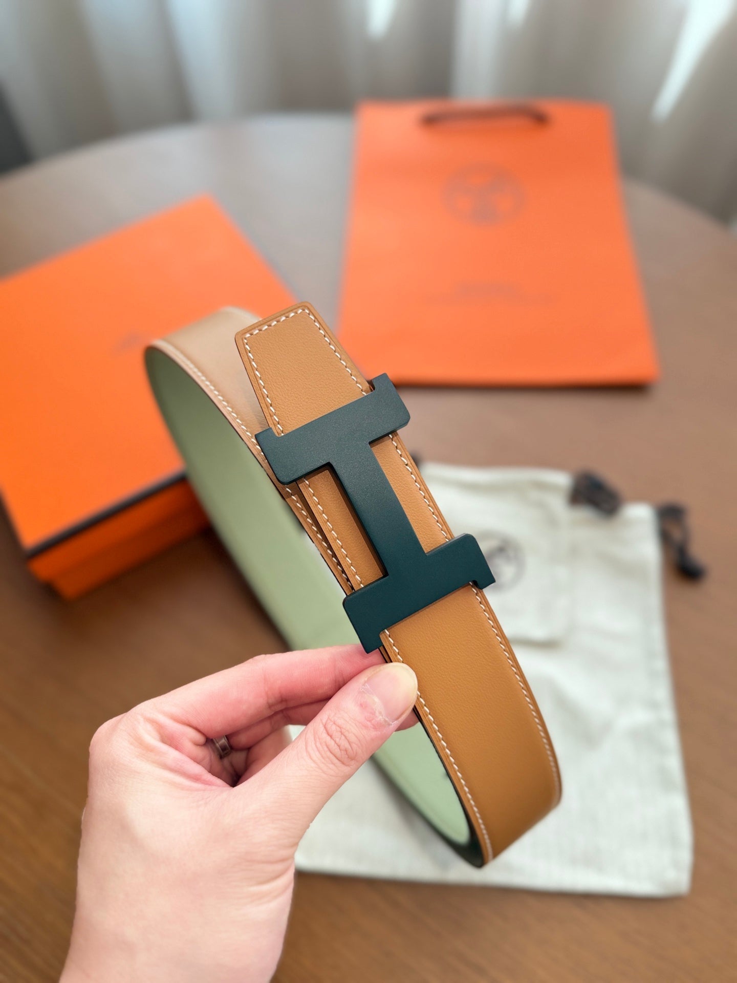 Hermes 2026 Iconic H Buckle Belt 32mm Leather 215684