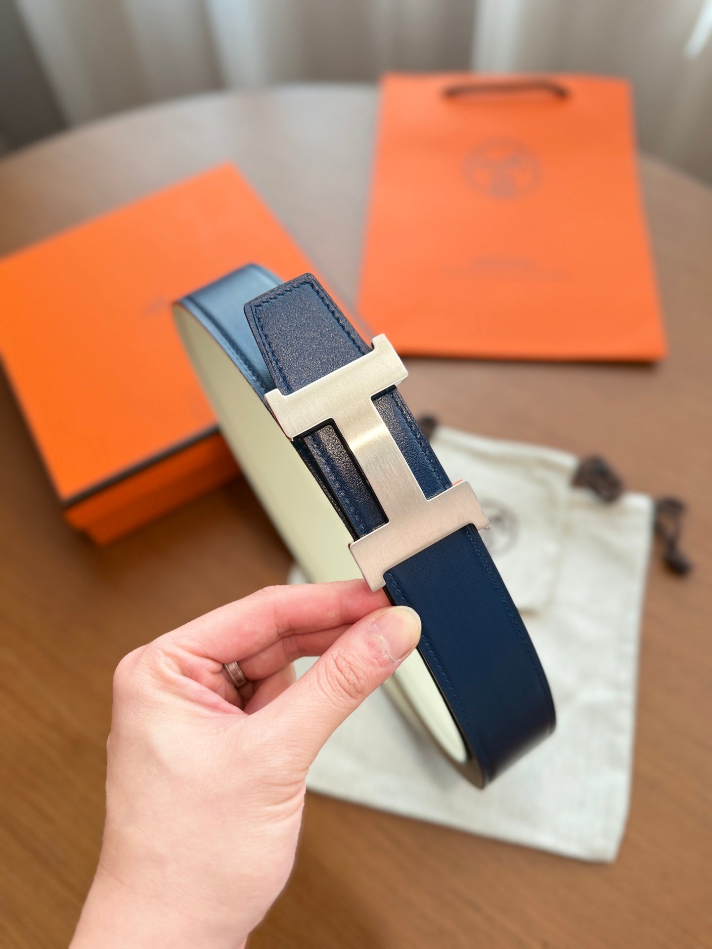 Hermes 2026 Iconic H Buckle Belt 32mm Leather 215684