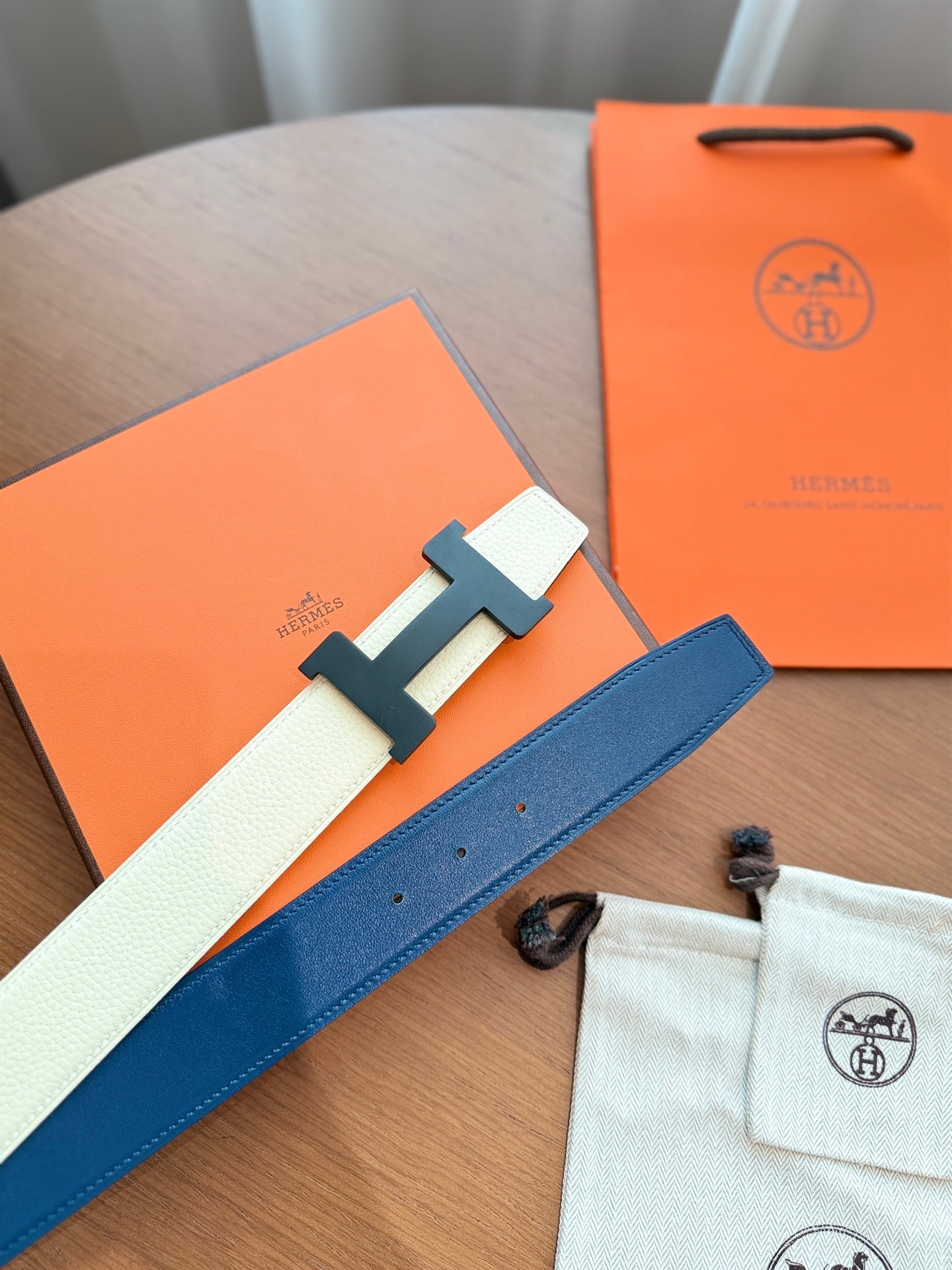 Hermes 2026 Iconic H Buckle Belt 32mm Leather 215684