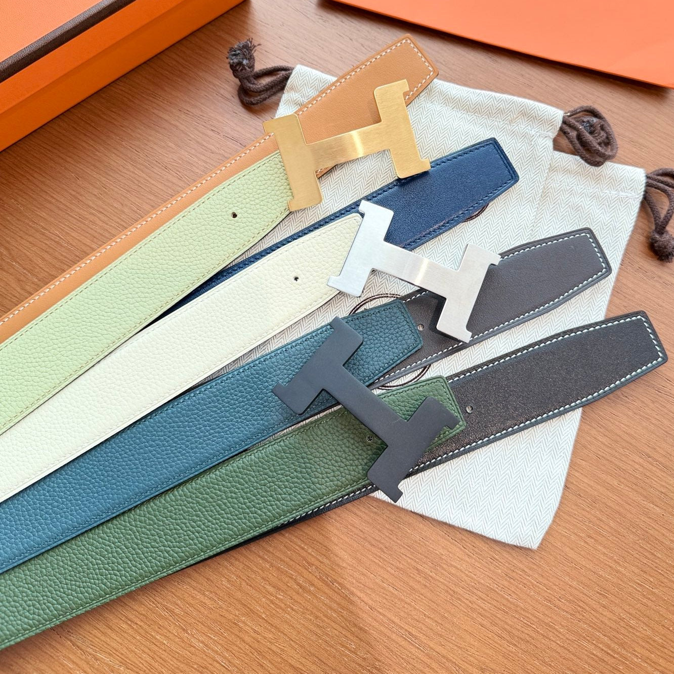 Hermes 2026 Iconic H Buckle Belt 32mm Leather 215684