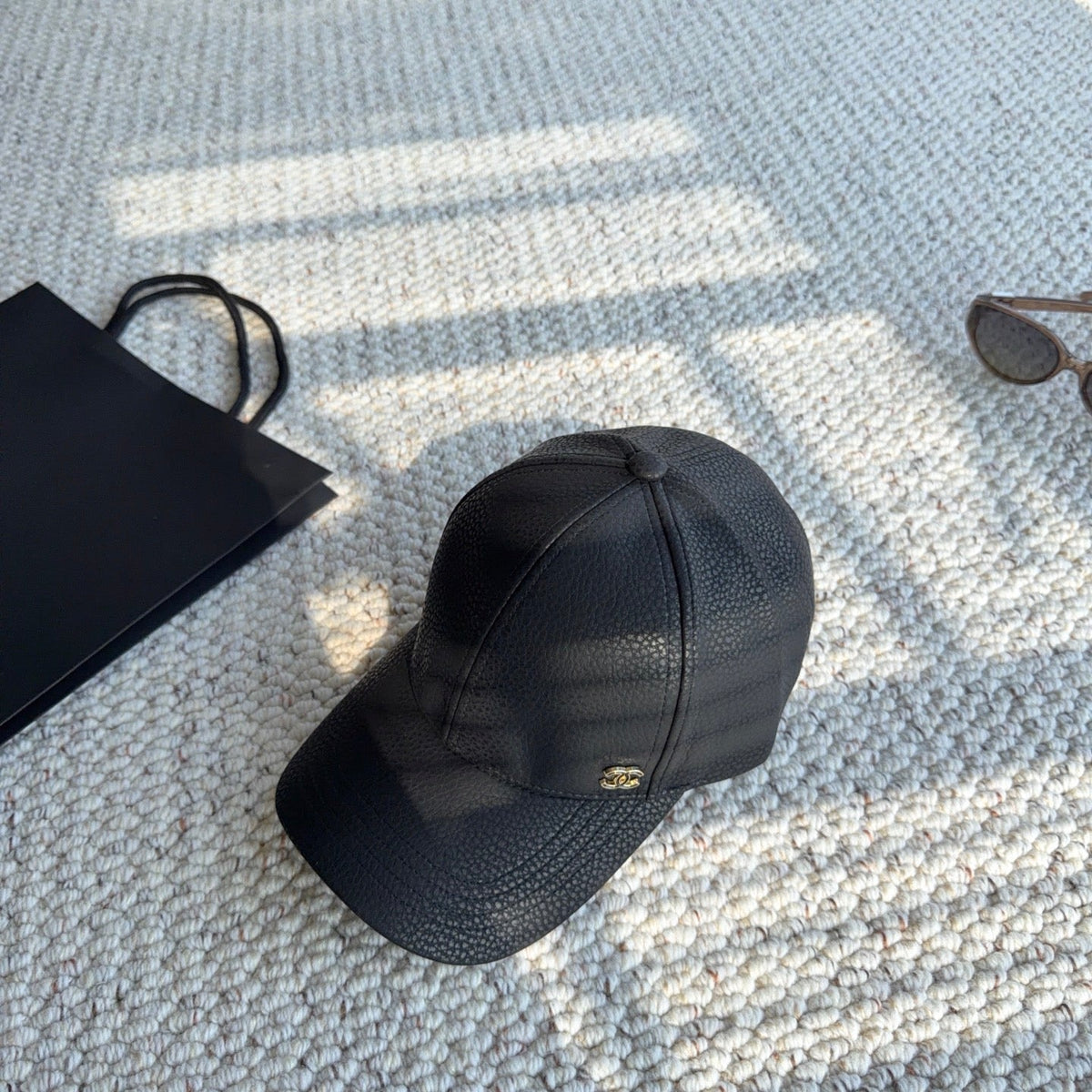 Chanel Textured Leather Cap 448207