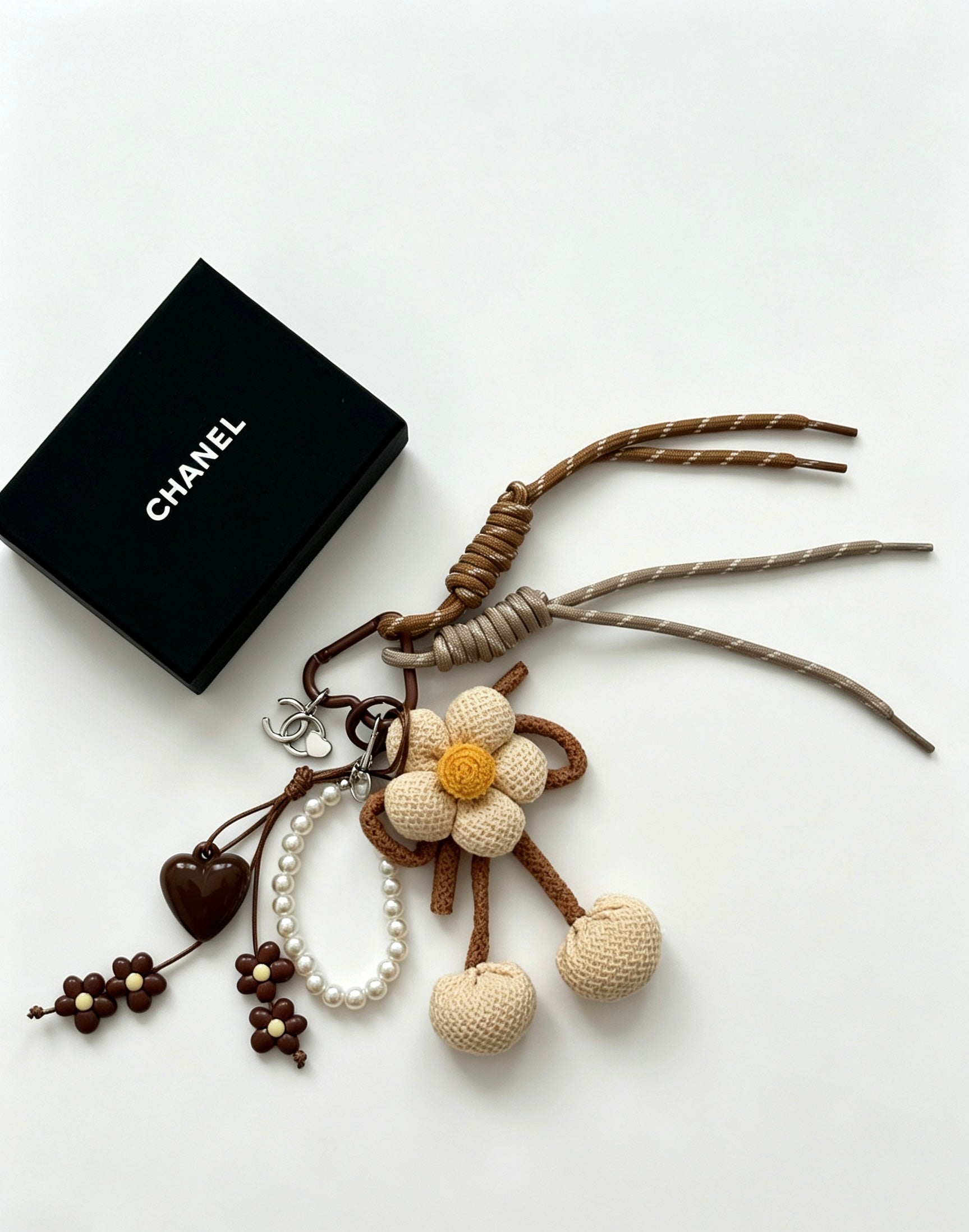 Chanel Knitted Flower Charm