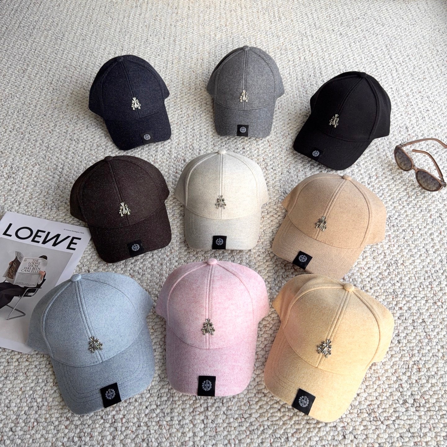 Chrome Hearts Wool Baseball Cap 413192