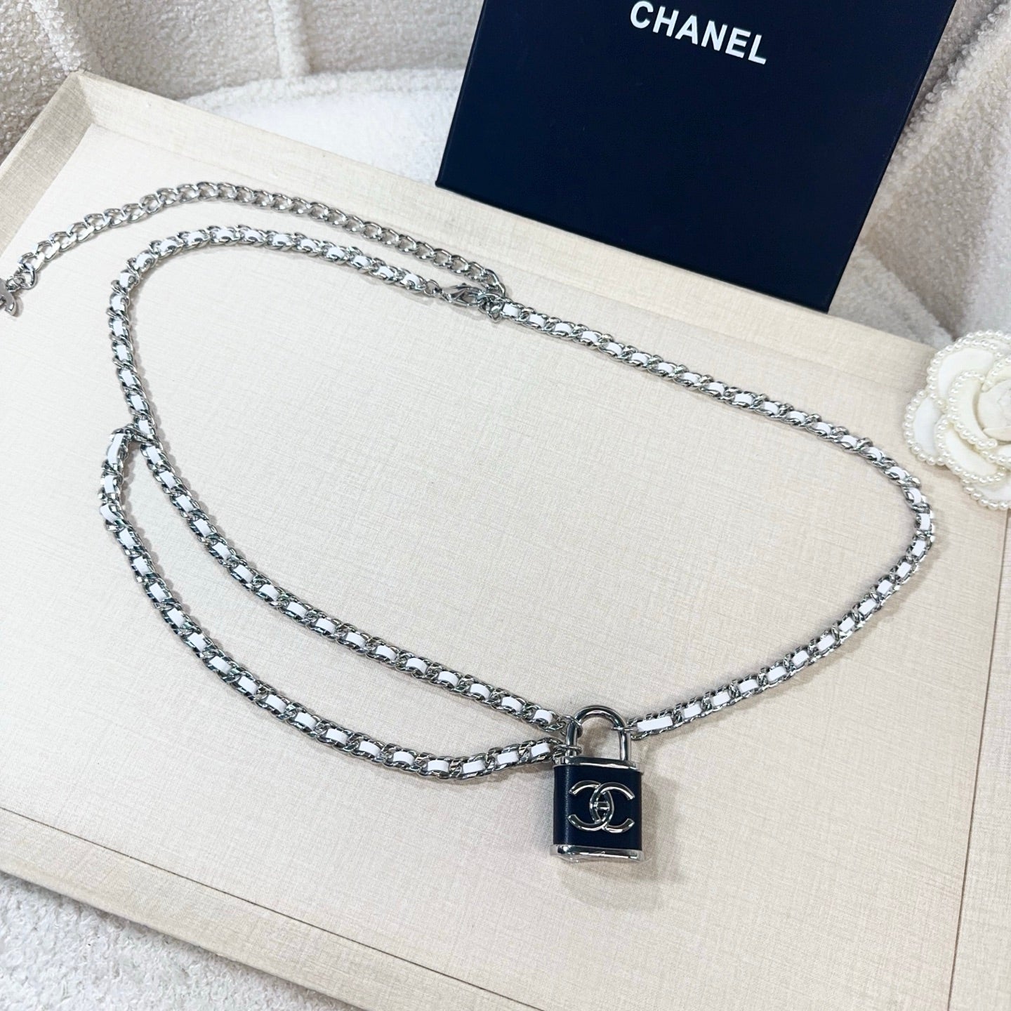 Chanel 2026 CC Padlock Chain Necklace Belt 215448