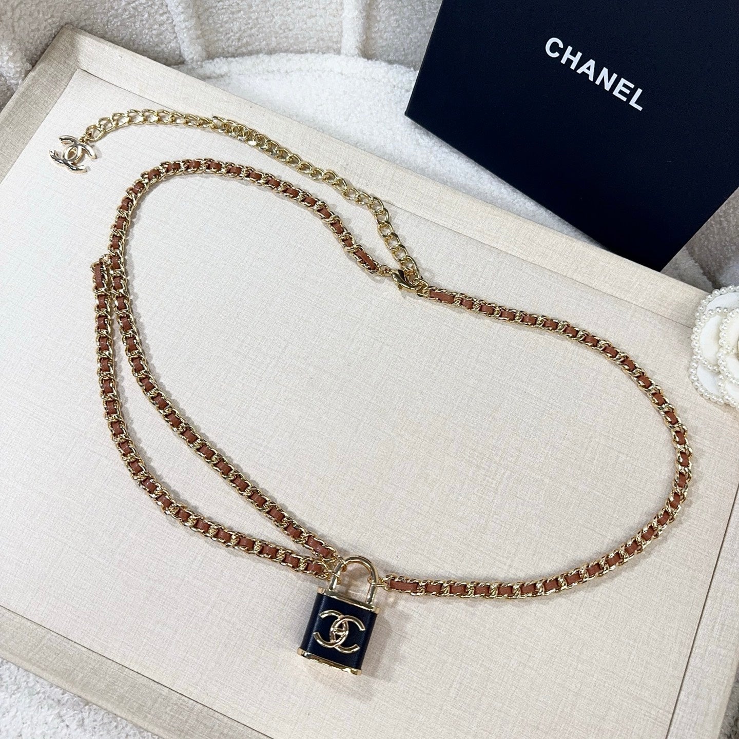 Chanel 2026 CC Padlock Chain Necklace Belt 215448