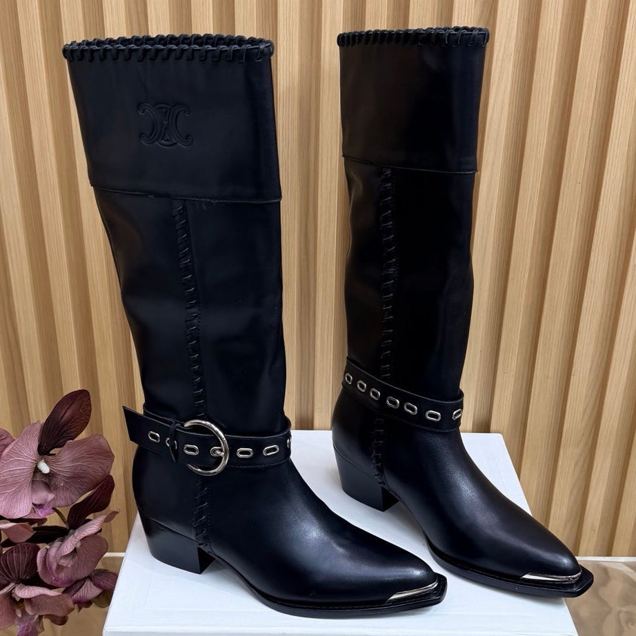 Celine 2026 Chelsea Pointed Toe Boots Suede Leather 995587