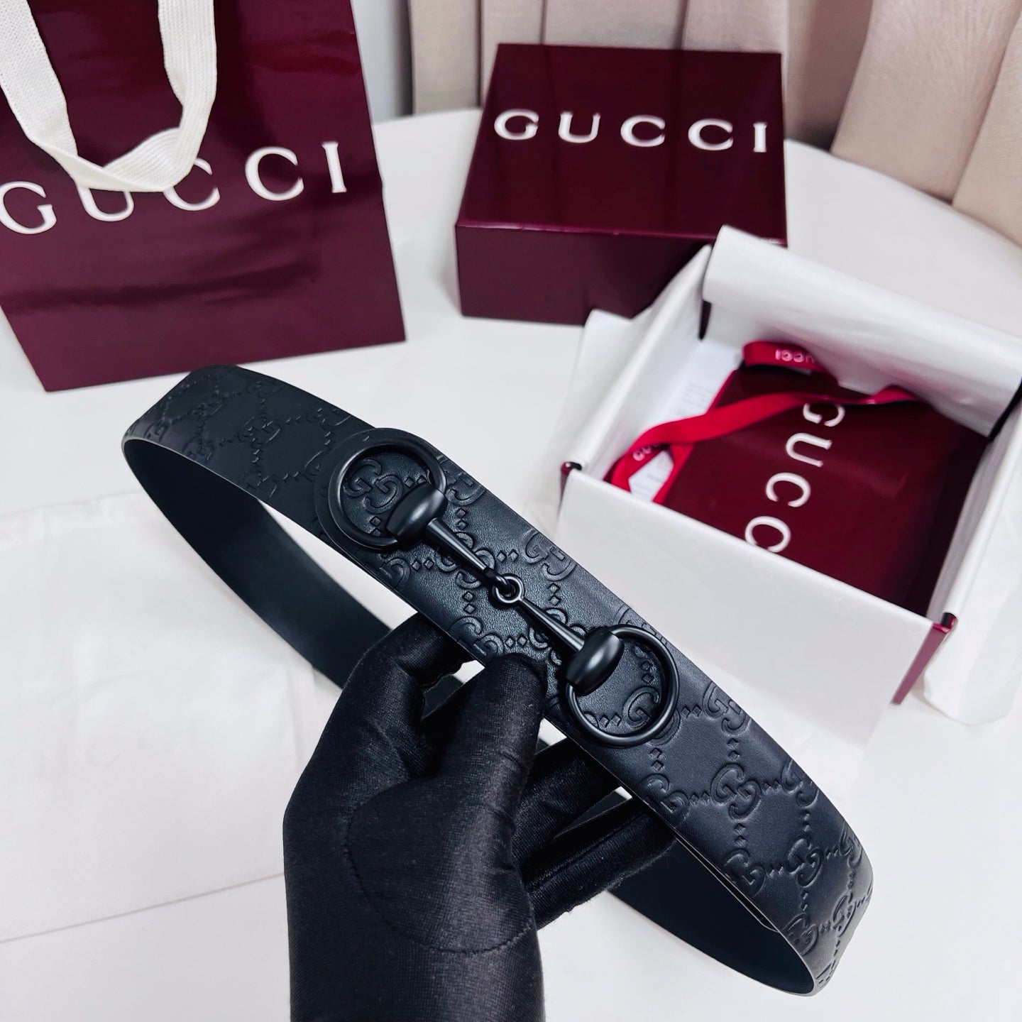 Gucci 2026 GG Supreme Belt 40mm Leather