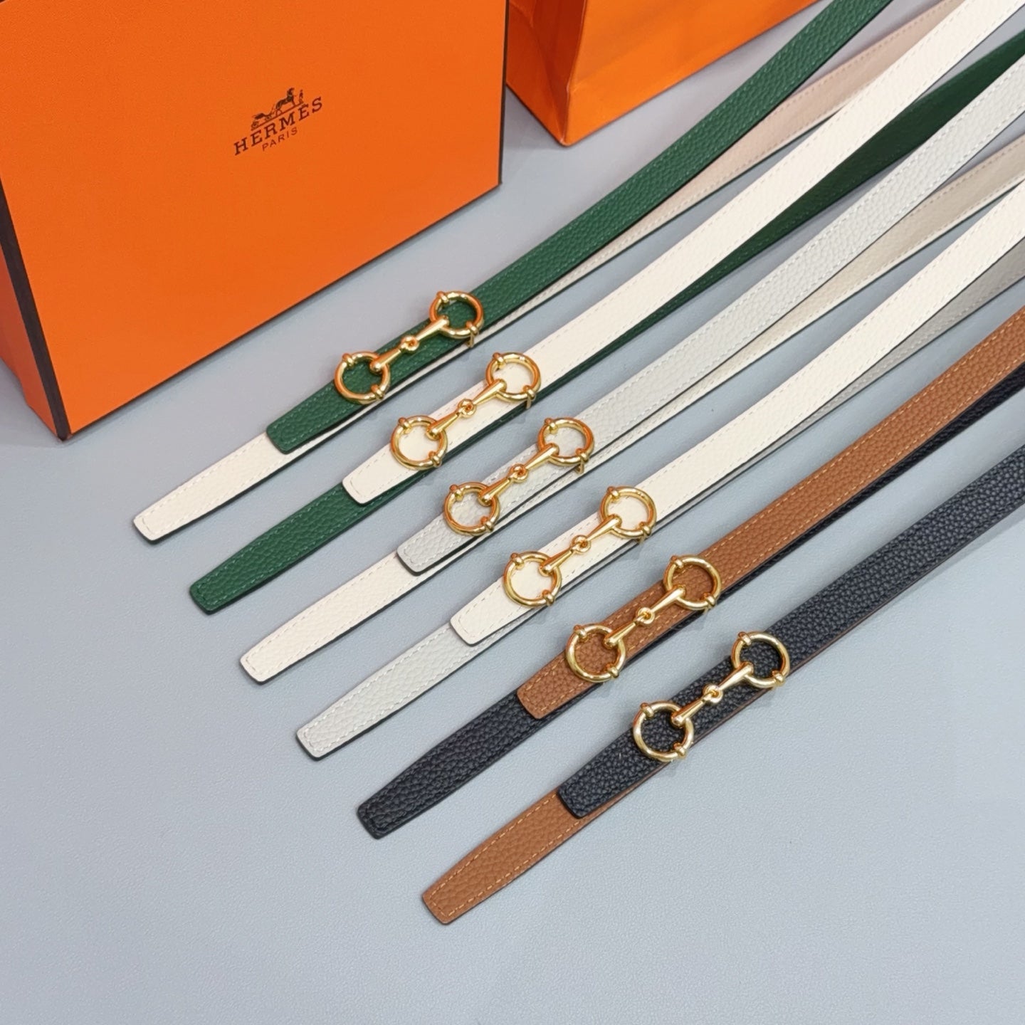 Hermes 2026 Gold Hardware Kelly Belt 15mm Cowhide 215728