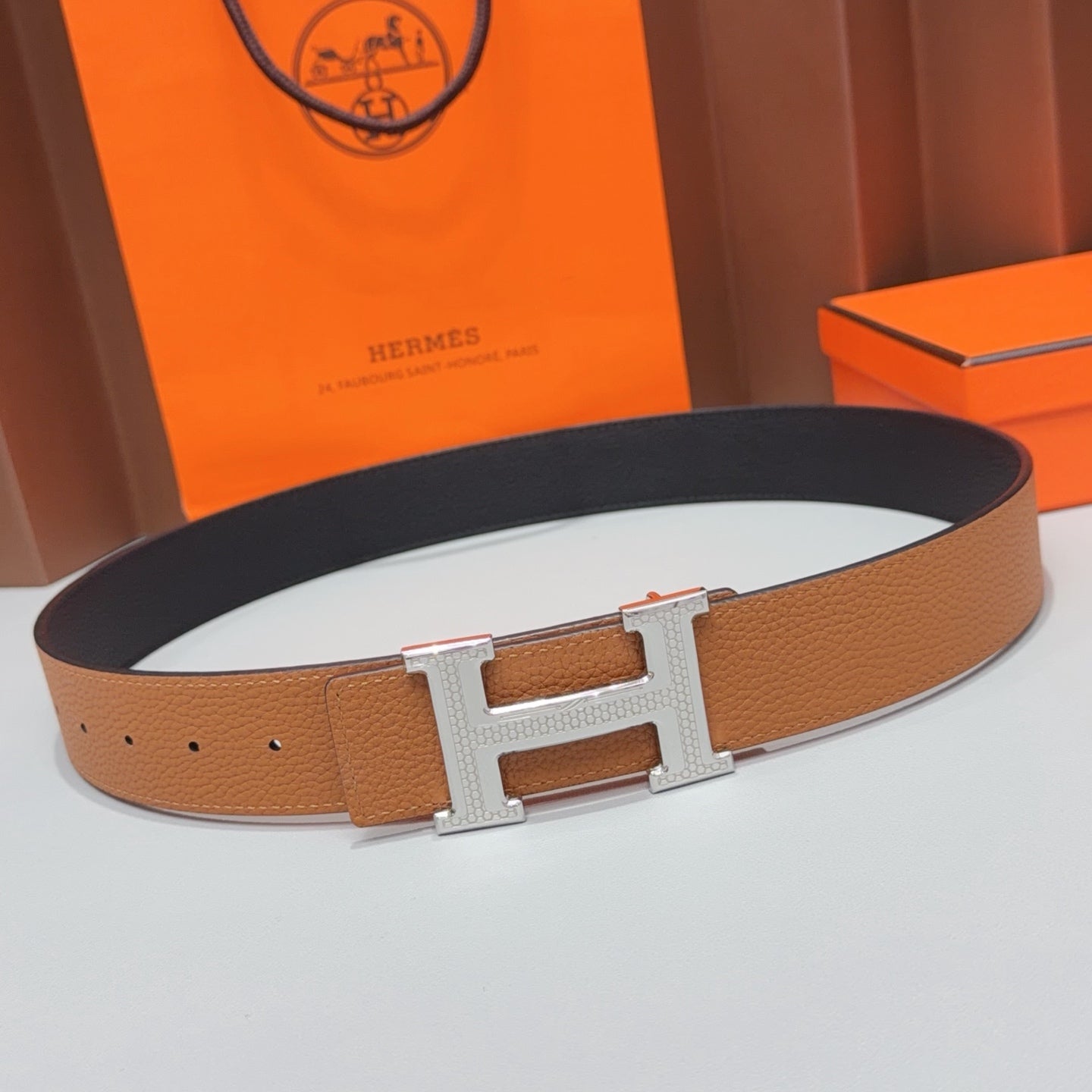 Hermes 2026 H Buckle Belt 40mm Leather 215713