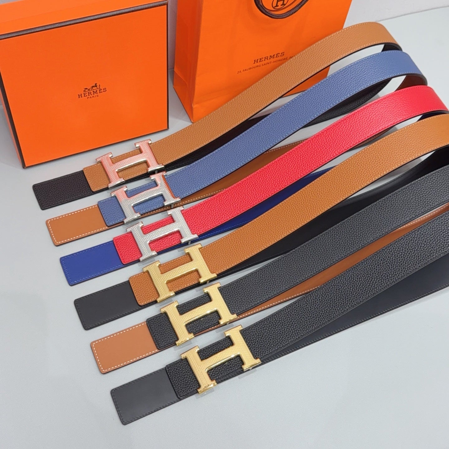 Hermes 2026 H Buckle Belt 40mm Leather 215713