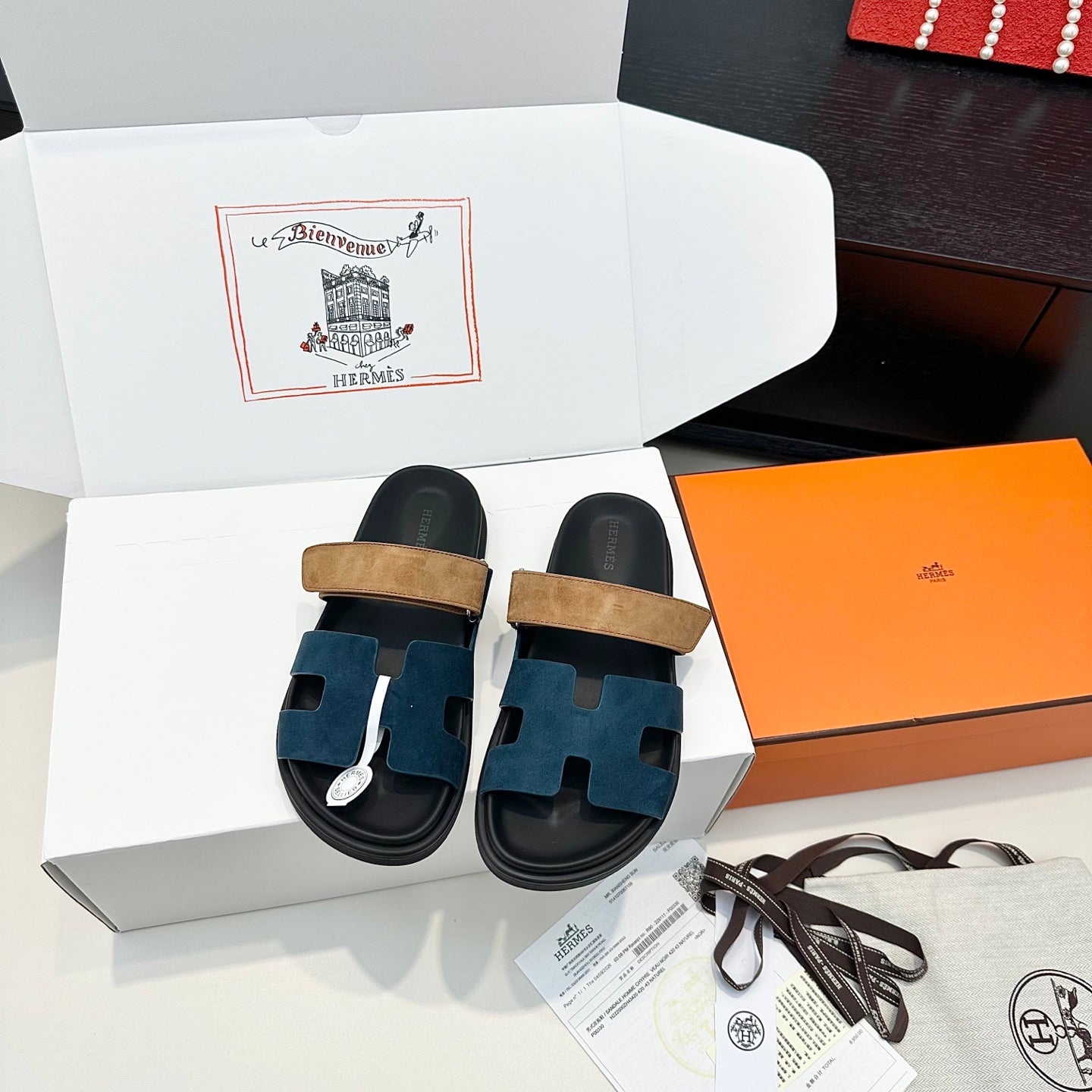 Hermes 2026 Chypre Sandal Suede Leather 992529