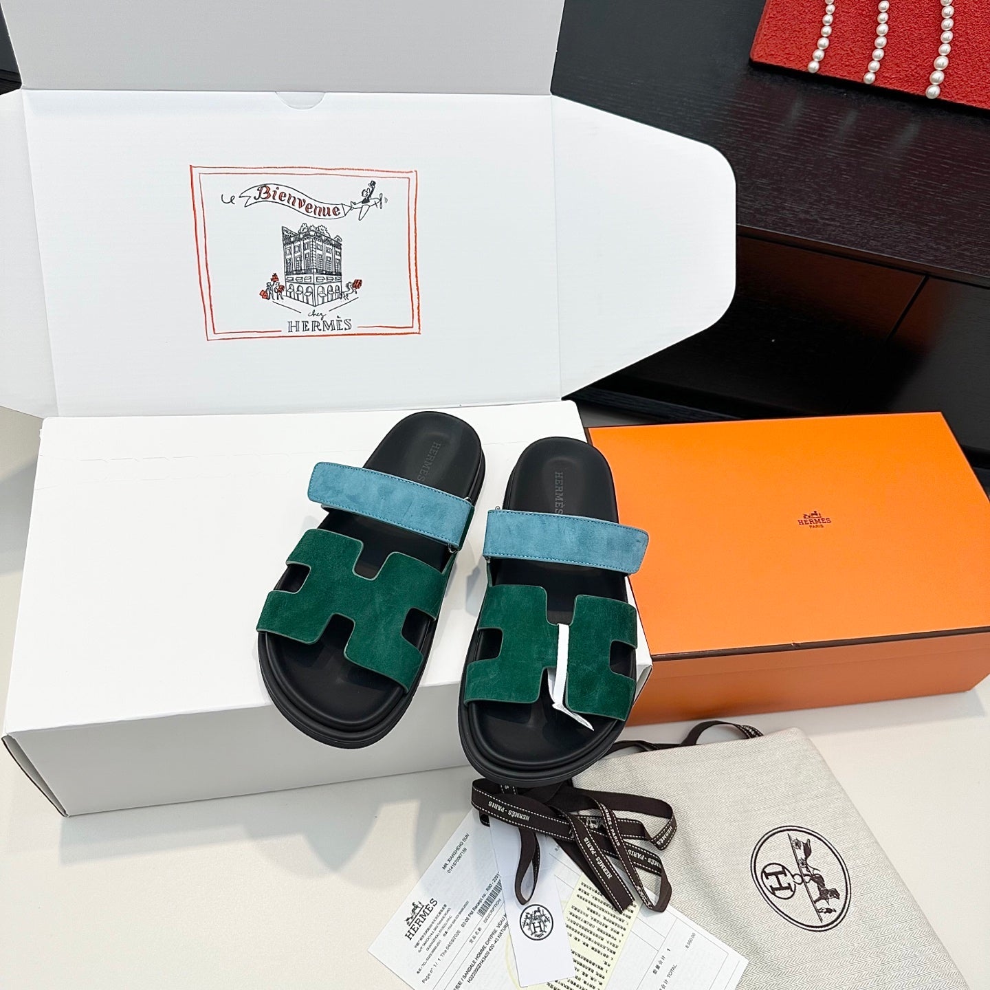 Hermes 2026 Chypre Sandal Suede Leather 992529