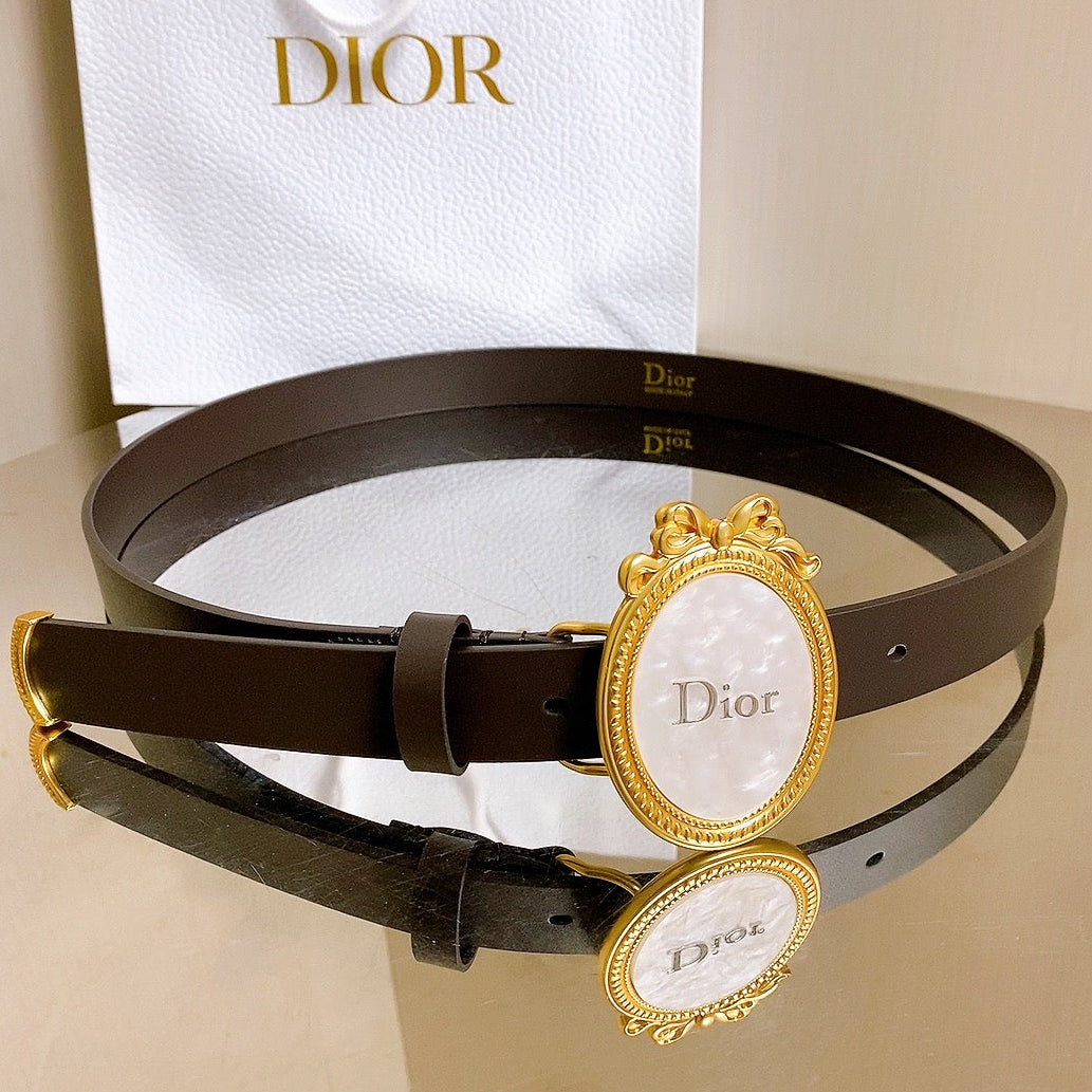 Dior 2026 Dior Médaillon Belt 25mm Leather 216226