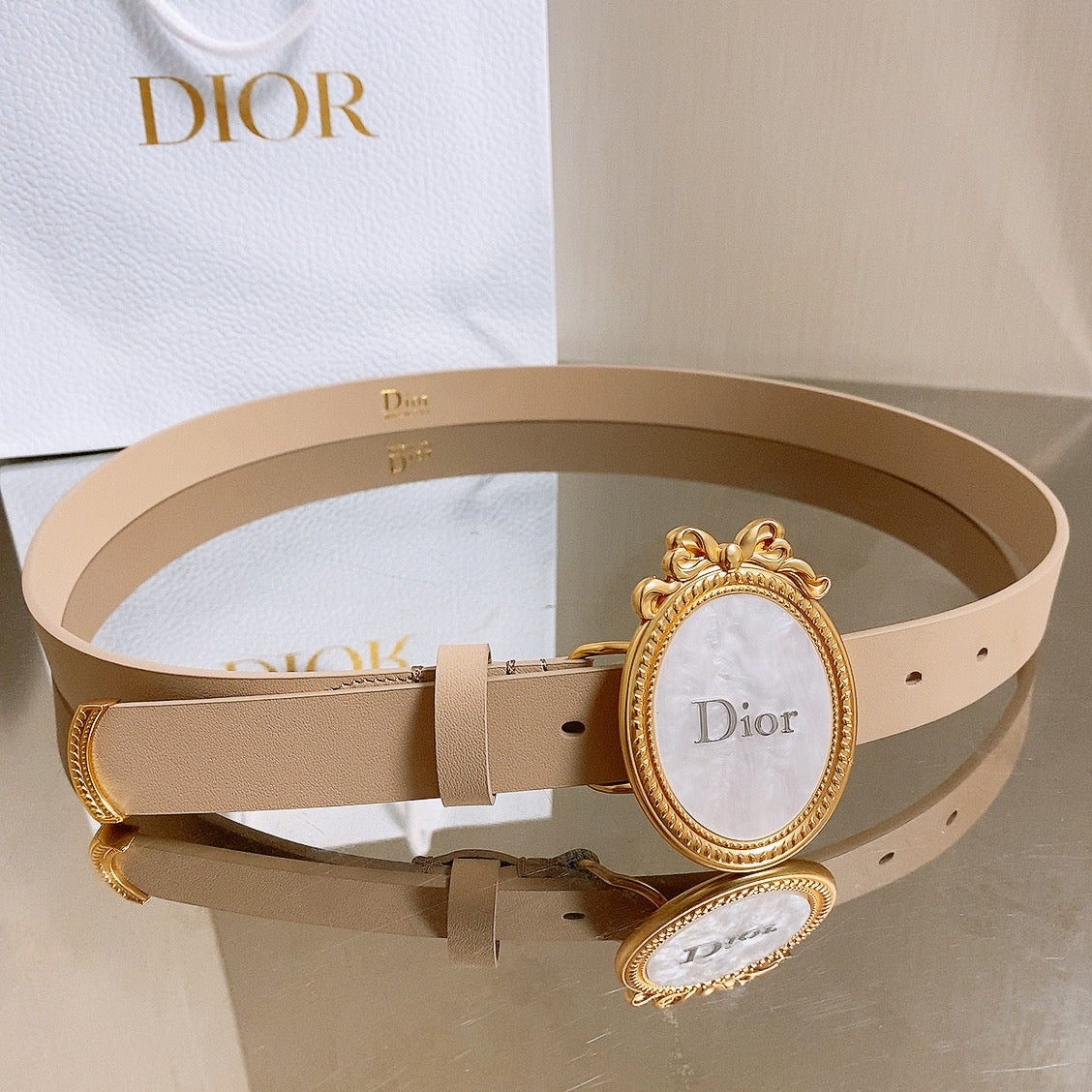 Dior 2026 Dior Médaillon Belt 25mm Leather 216226