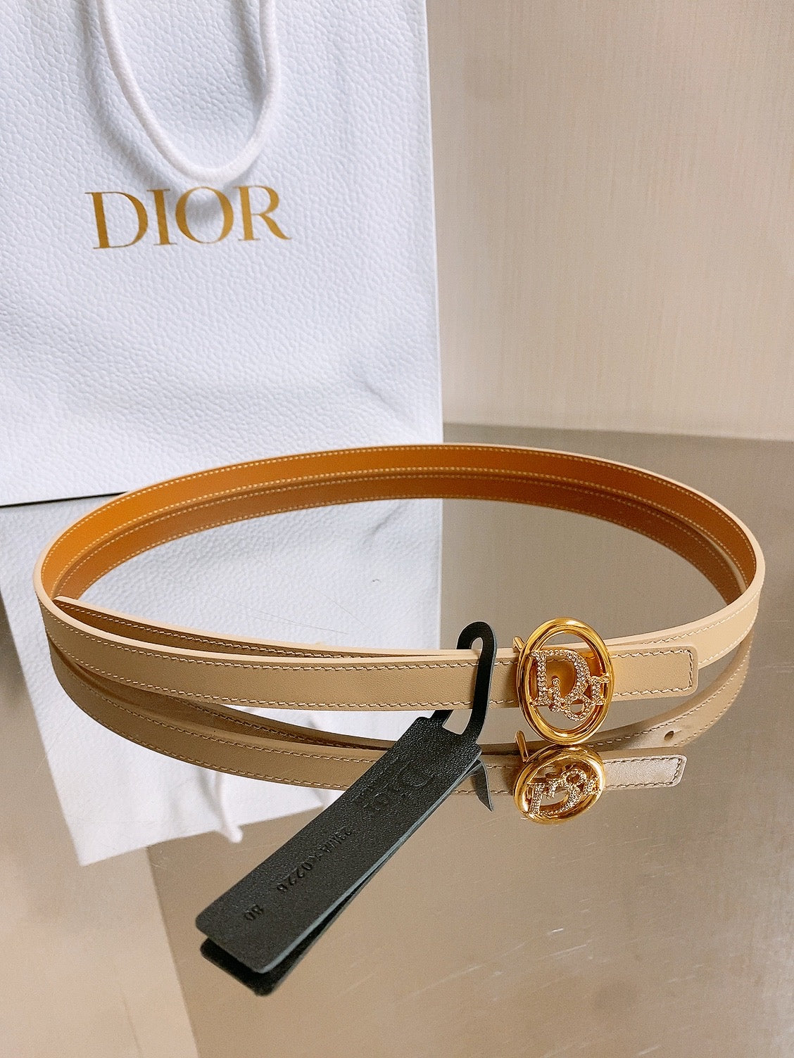 Dior 2026 30 Montaigne Reversible Belt 15mm Calfskin
