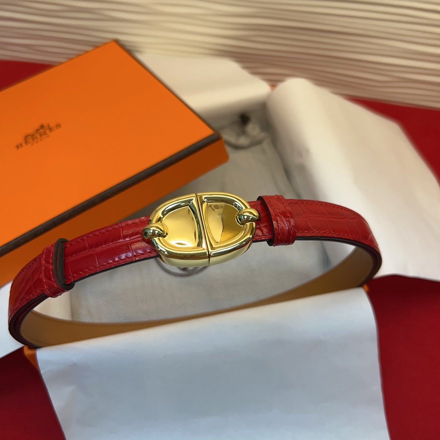 Hermes 2026 Chaine Ancre Belt 18mm Leather