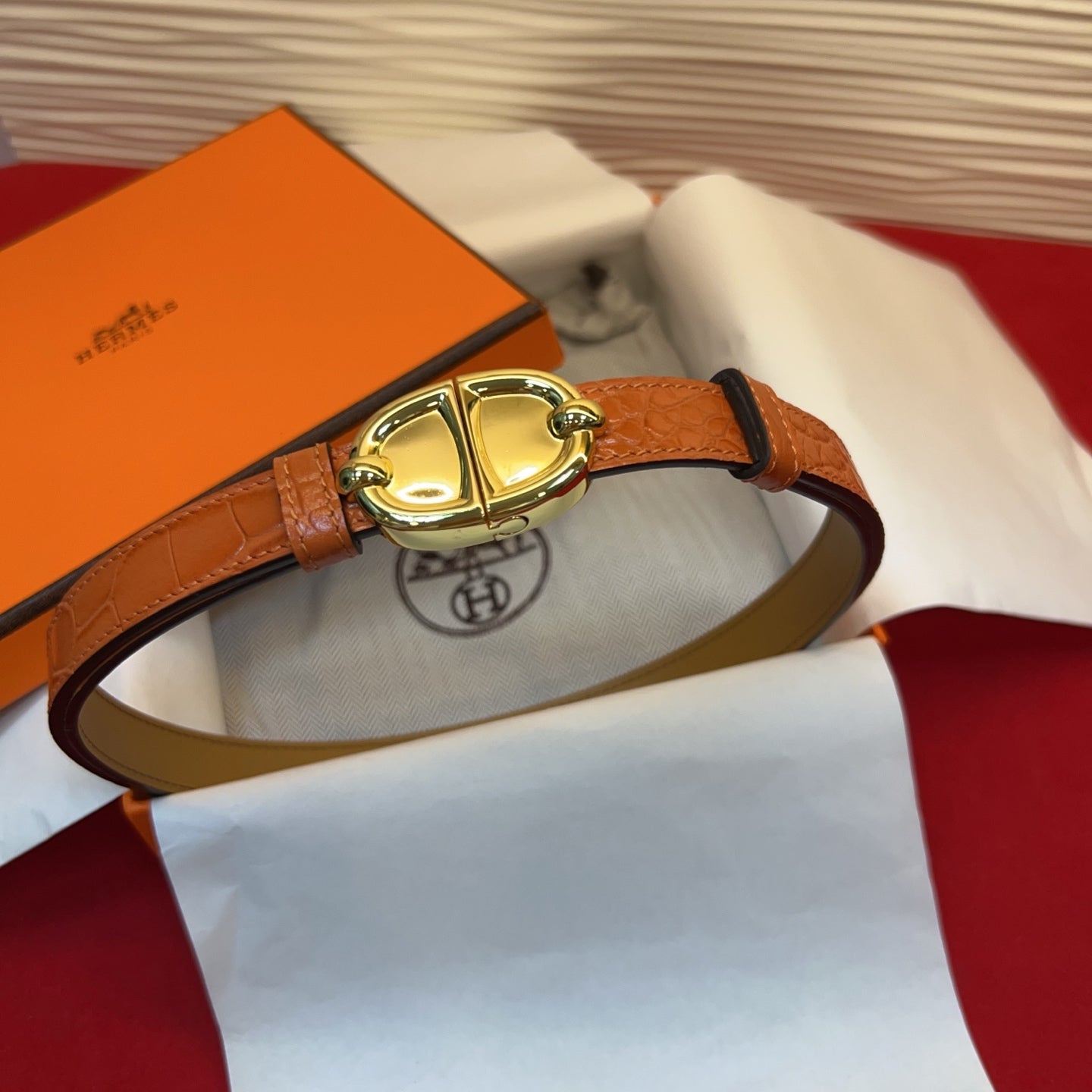 Hermes 2026 Chaine Ancre Belt 18mm Leather