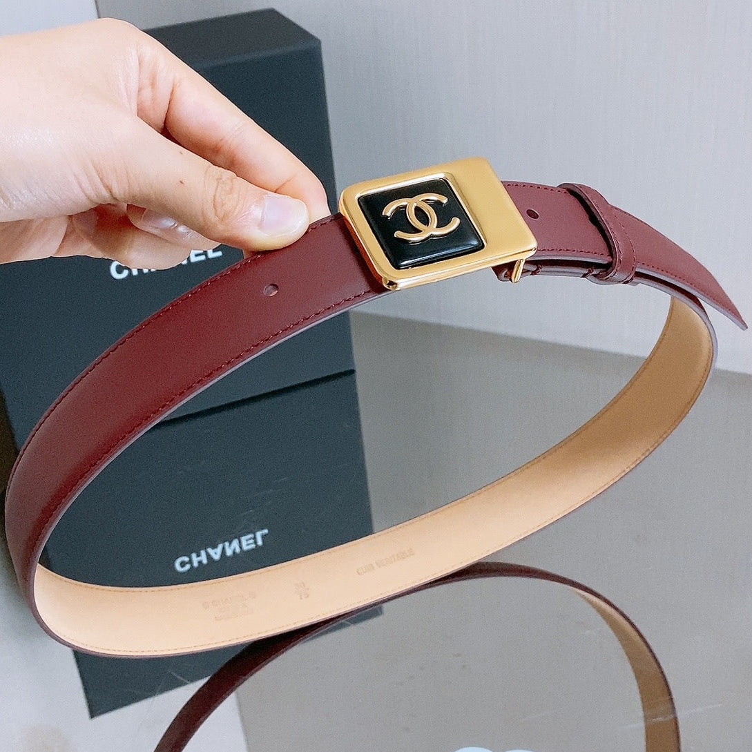 Chanel 2026 CC Buckle Belt 30mm Calfskin