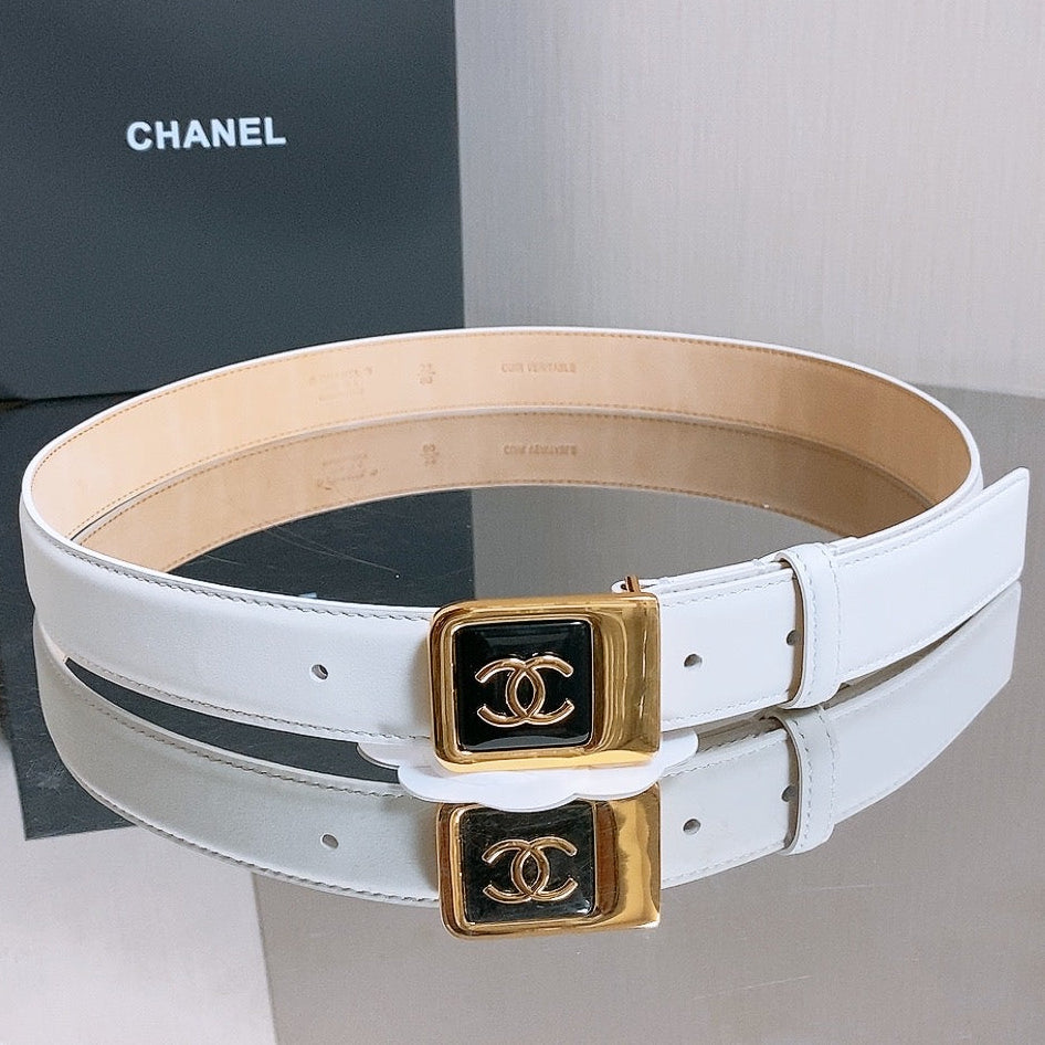 Chanel 2026 CC Buckle Belt 30mm Calfskin