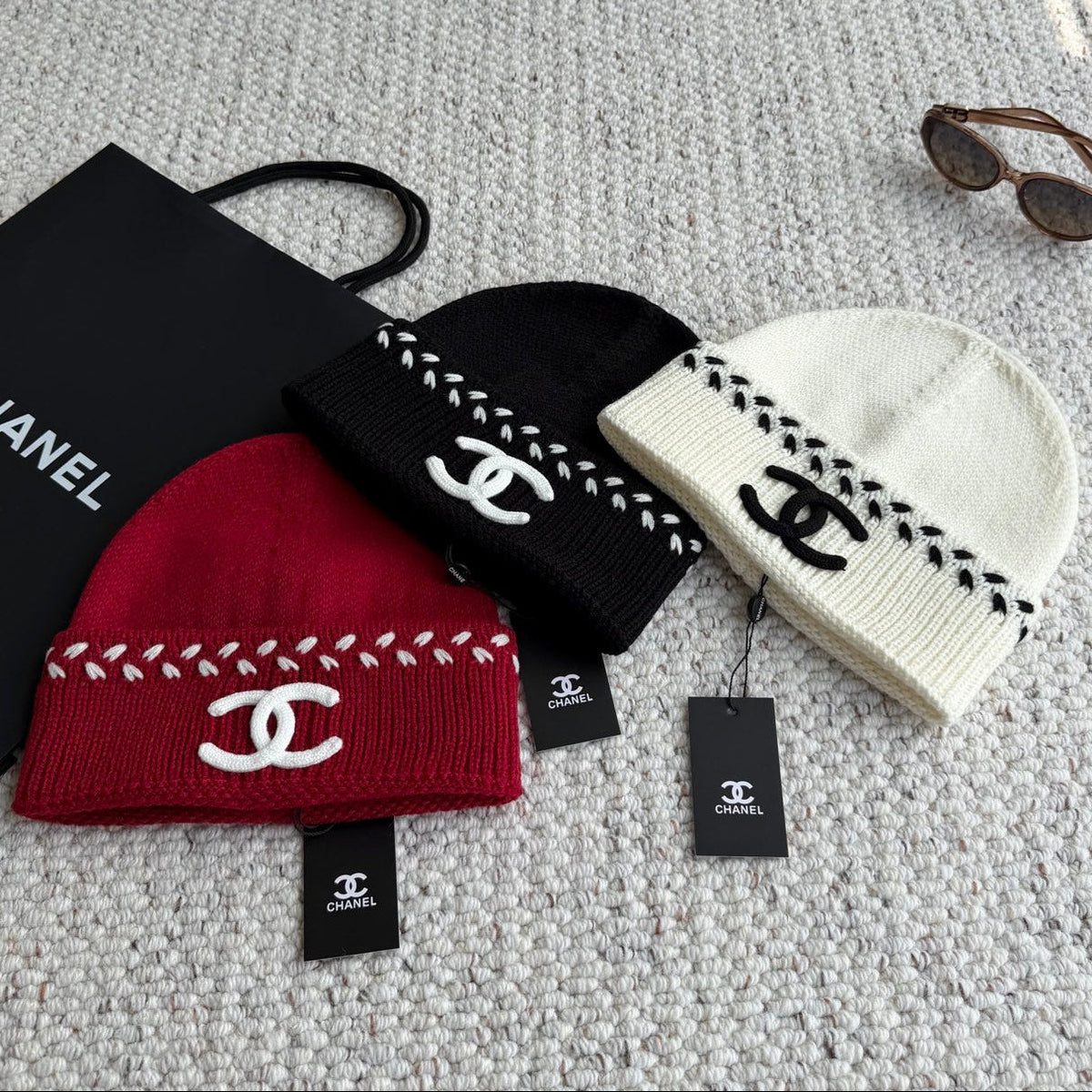 Chanel Knit Beanie Hat 454066