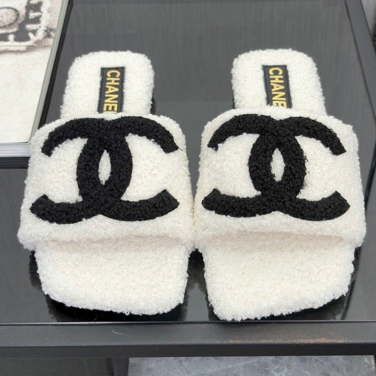 Chanel 2026 Square Toe Sandals Wool 128086