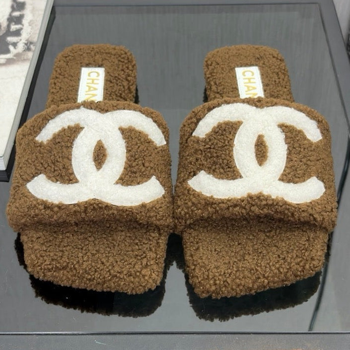 Chanel 2026 Square Toe Sandals Wool 128086