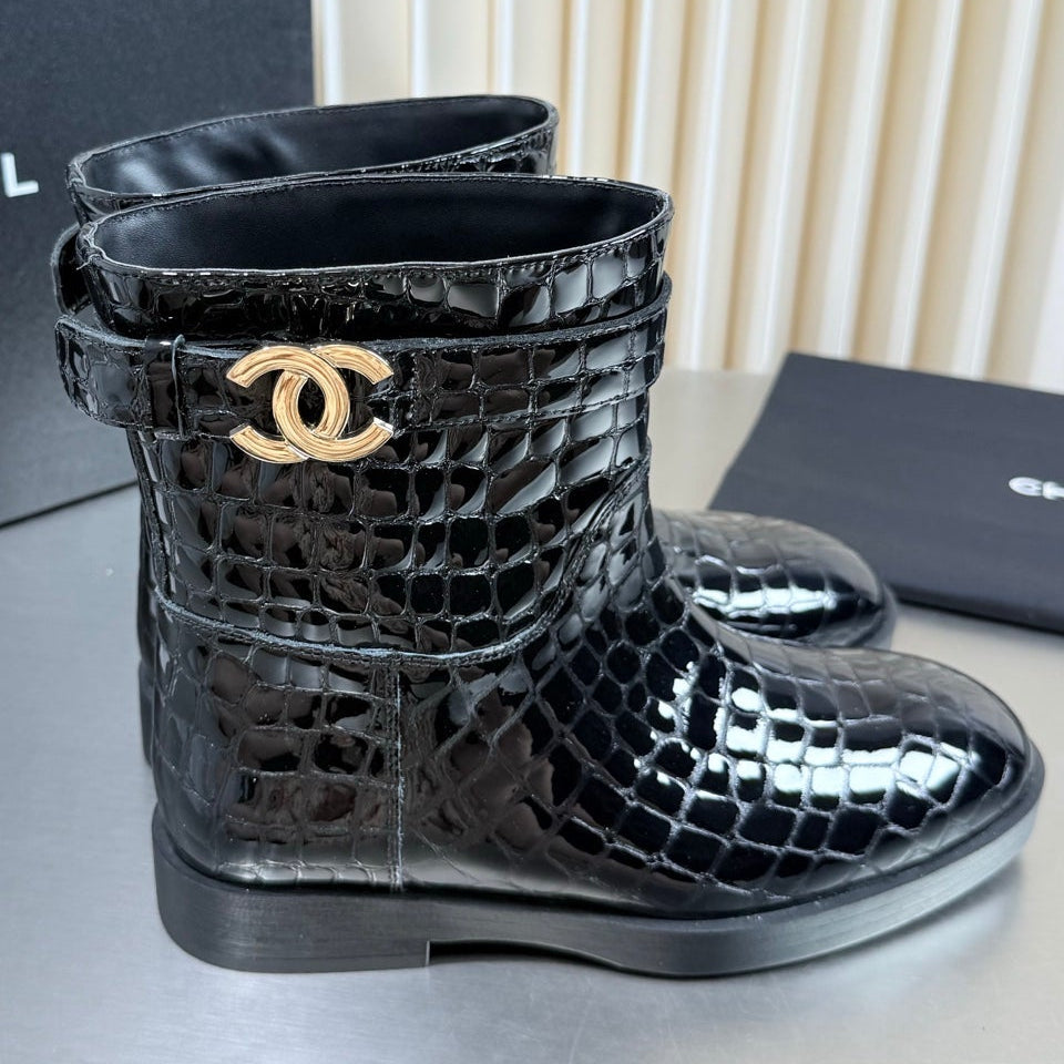 Chanel 2026 Ankle Boots Leather Suede 123437