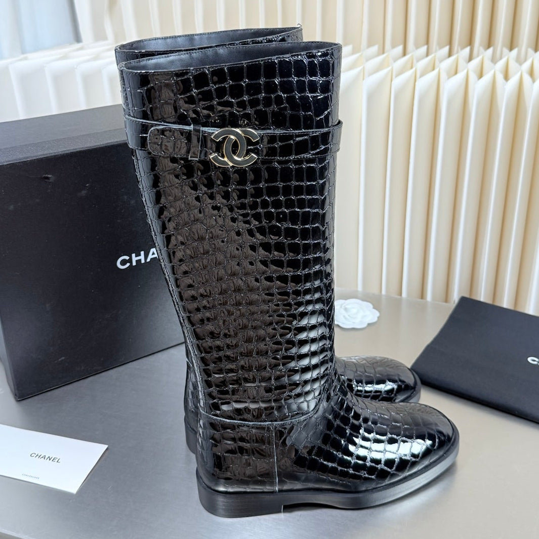 Chanel 2026 Knee-High Boots Leather Suede 123440