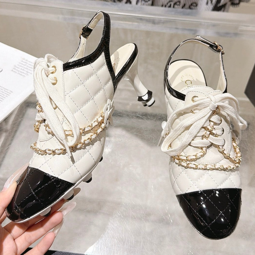 Chanel 2026 Quilted Slingback 70mm Leather 124294