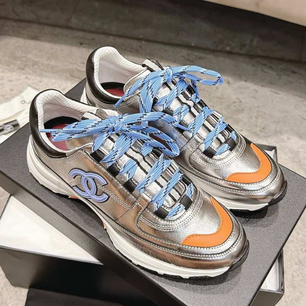 Chanel 2026 Metallic CC Sneakers Leather 188047