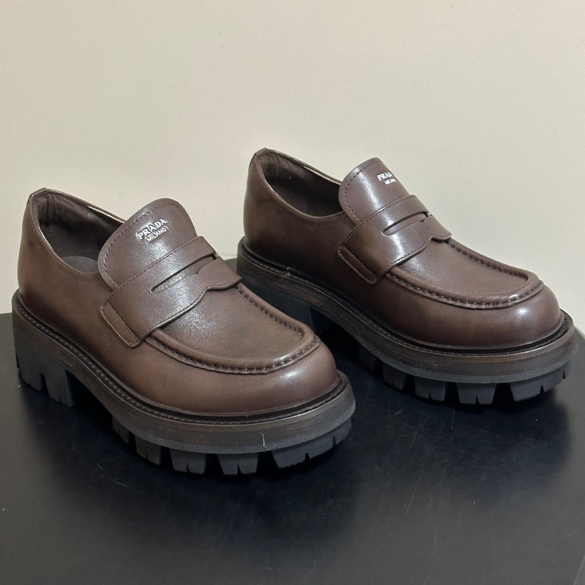 Prada 2026 Platform Loafers Cowhide 151269