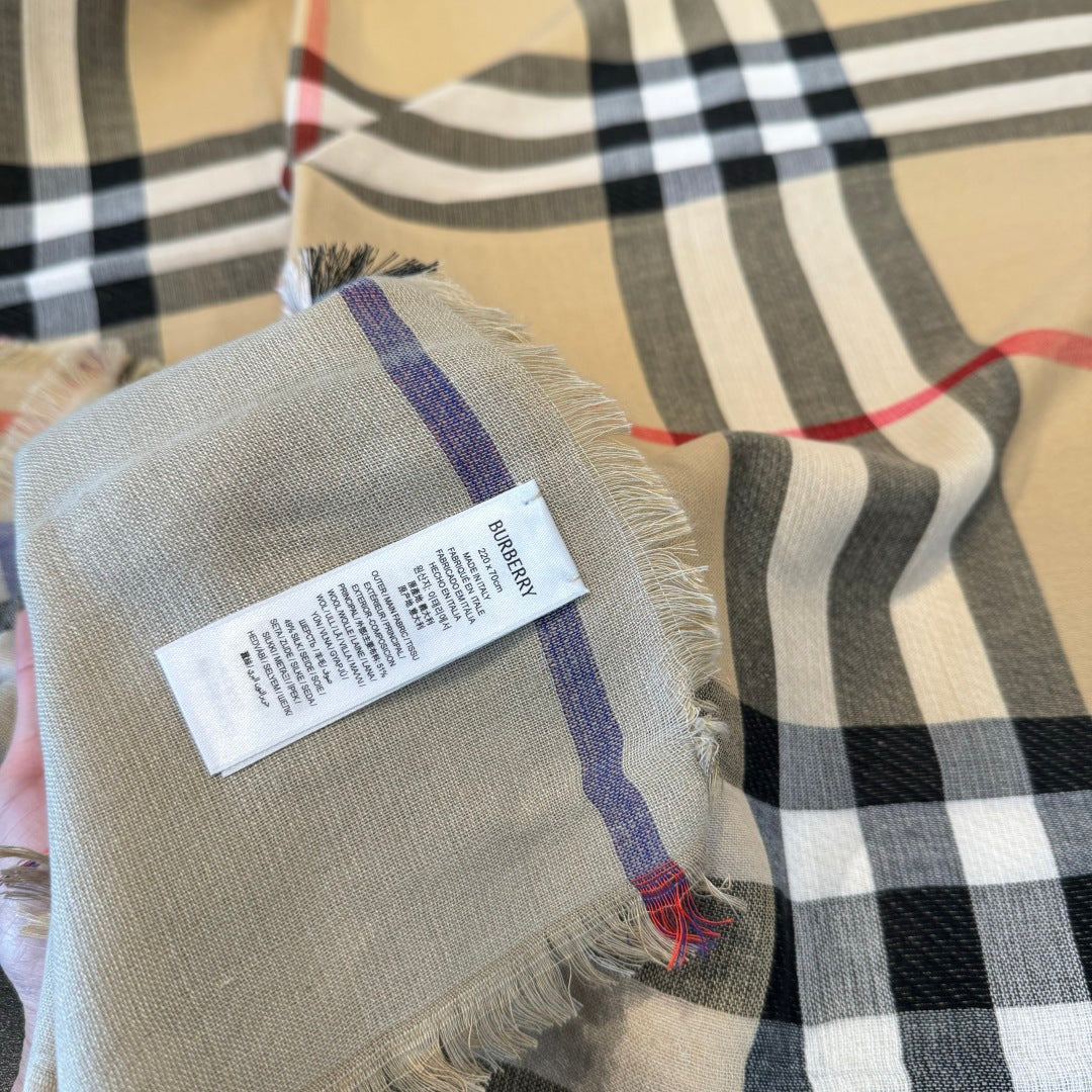 BBR Long Scarf 200CM Beige Cashmere 293340