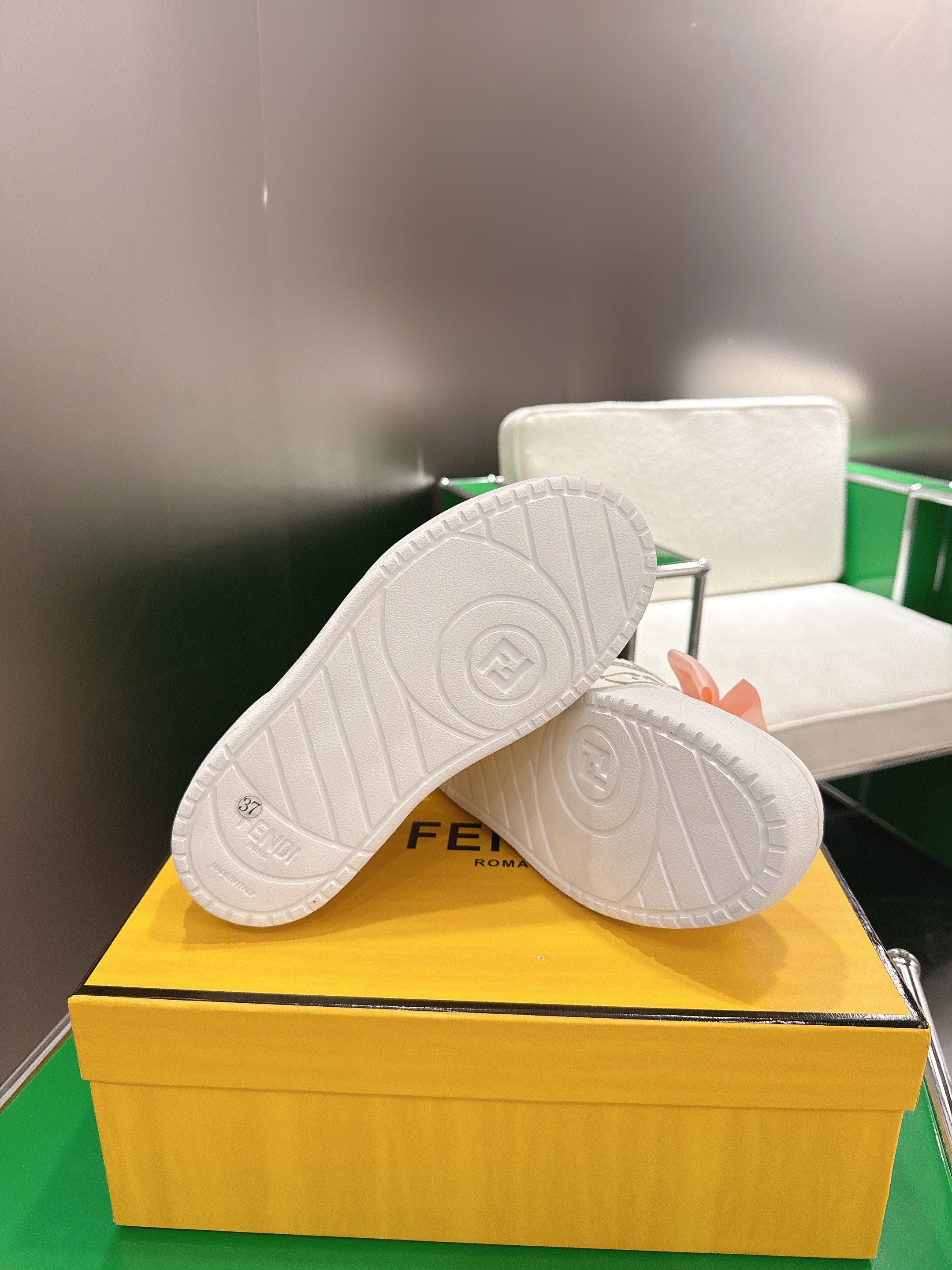 Fendi 2025 Match Platform Sneakers White Leather 562575