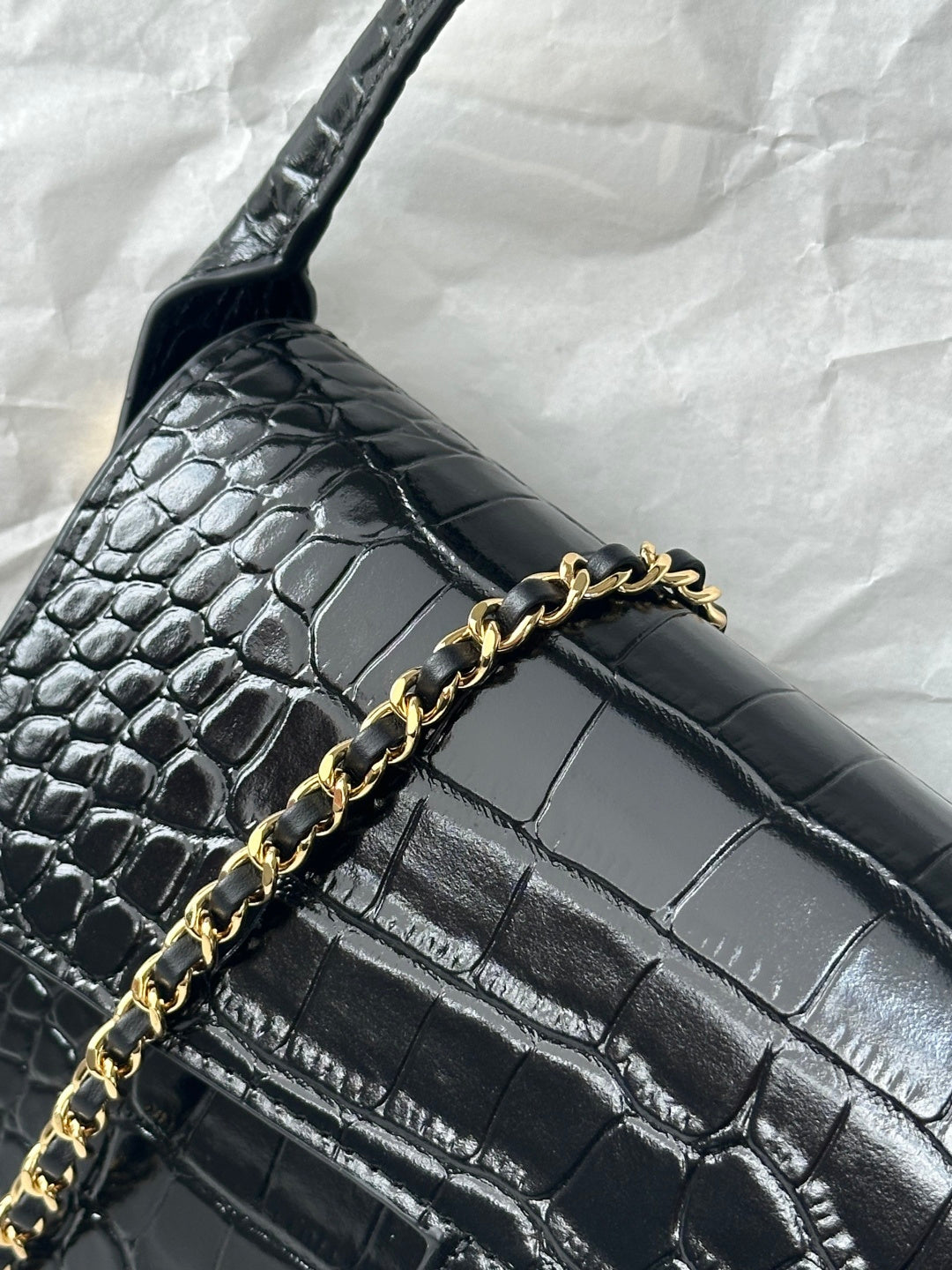 Chanel 2026 Crocodile Embossed Flap Bag 26cm Calfskin