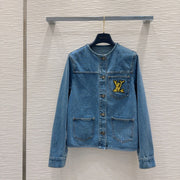 LV 25 Long Sleeve Denim Jacket Blue Cotton