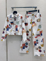 LV 25 Unique Logo Set Jacket Multicolor Cotton