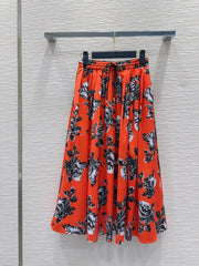 LV 25 Mysterious Charm Skirt Red Poliester