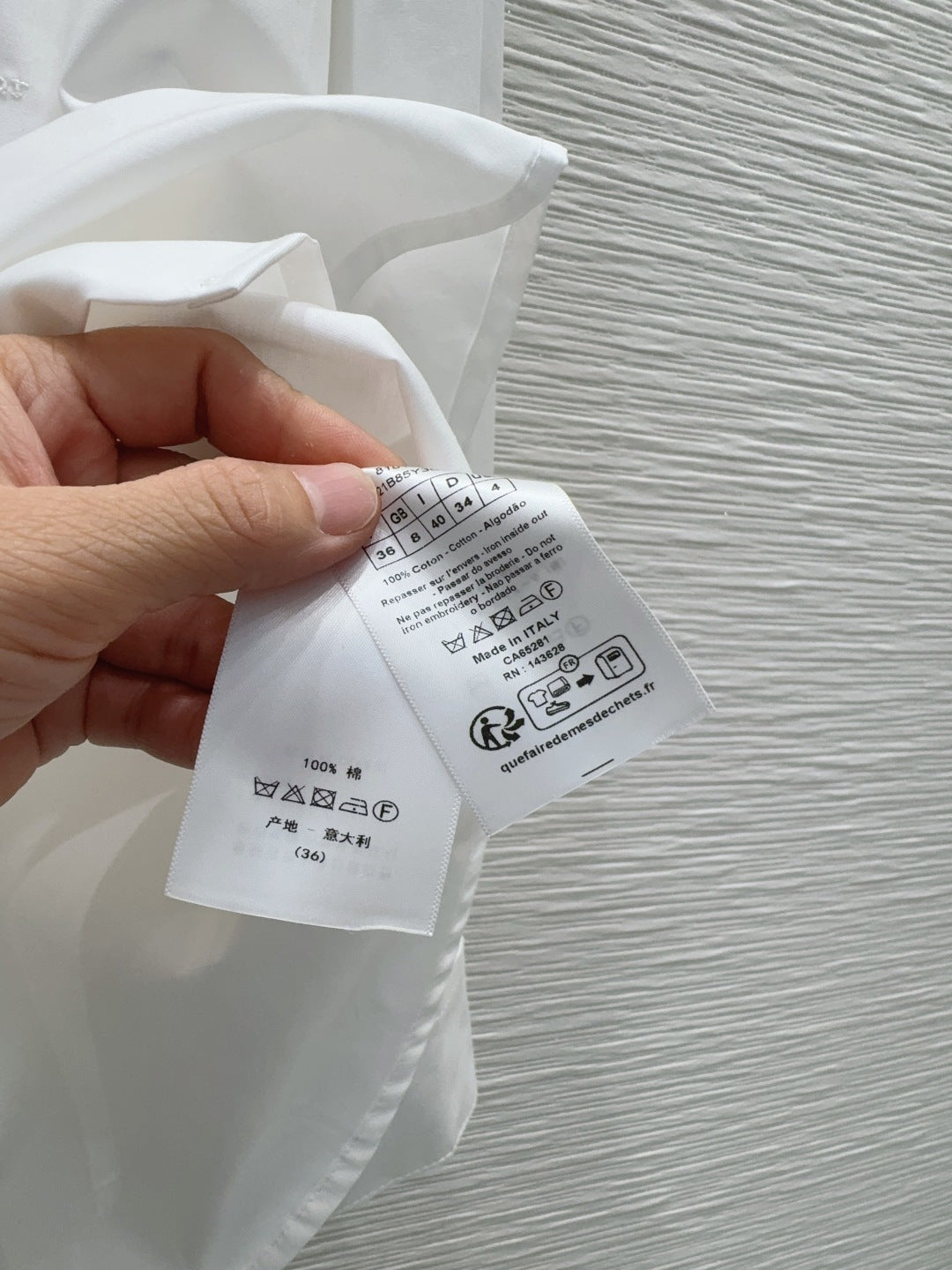 Dior 2026 Bow Shirt White Cotton 403782