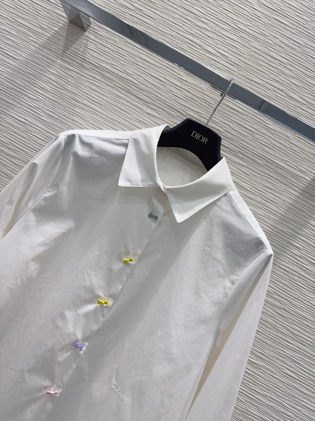 Dior 2026 Bow Shirt White Cotton 403782