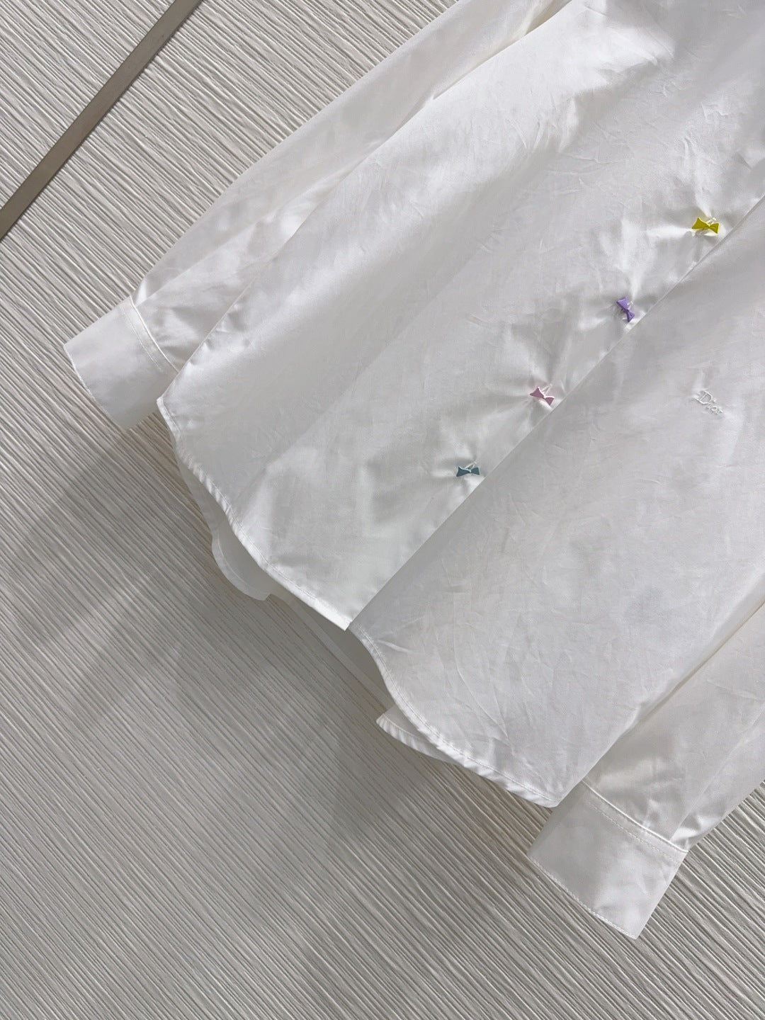 Dior 2026 Bow Shirt White Cotton 403782