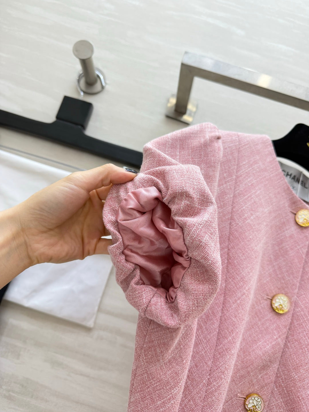 Chanel 2026 Coat Pink Tweed 408529